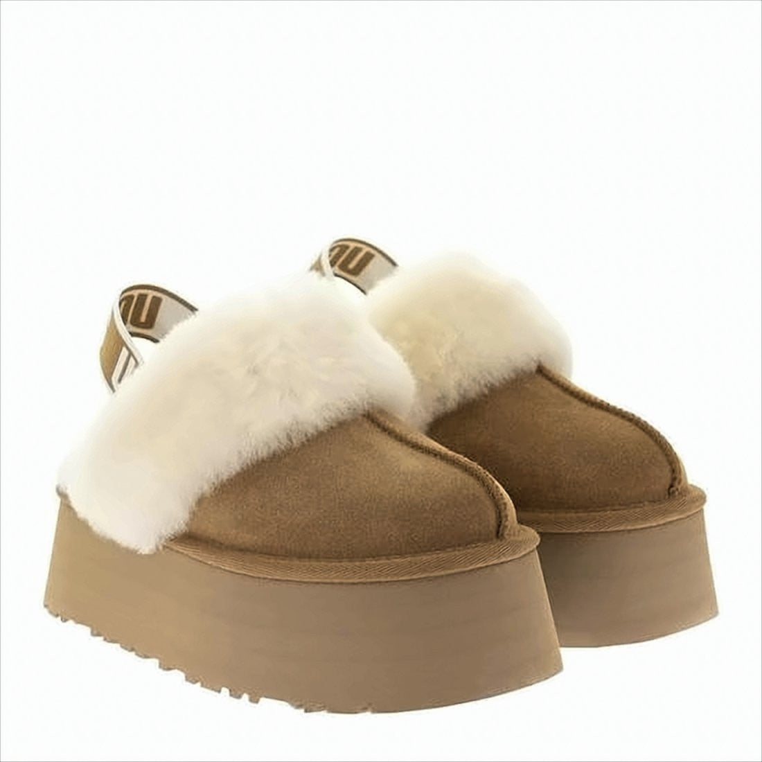 Chunky Platform Mule Slippers with Plush Lining