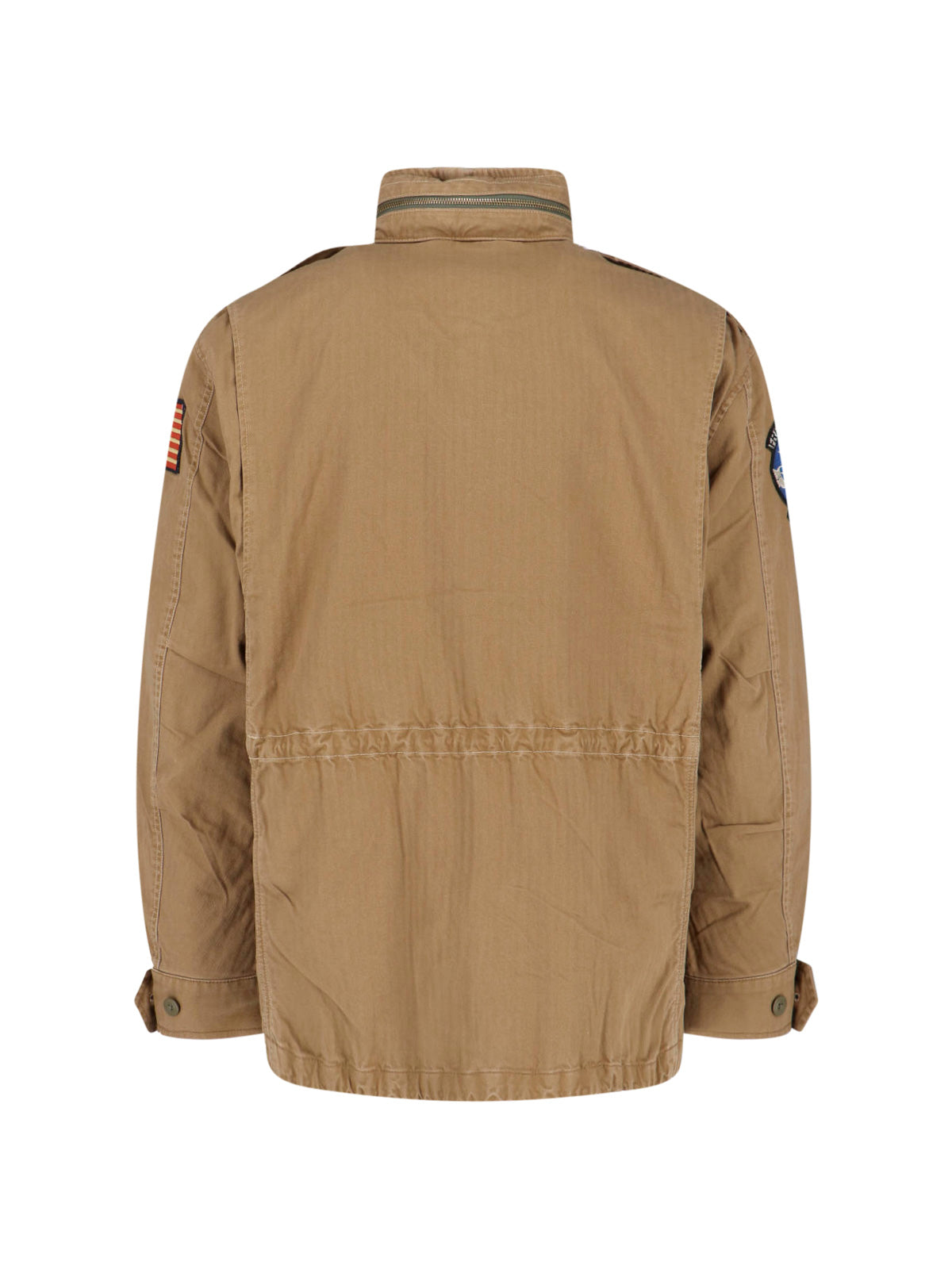 Structured Brown Jacket With Front Zipper And Functional Pockets