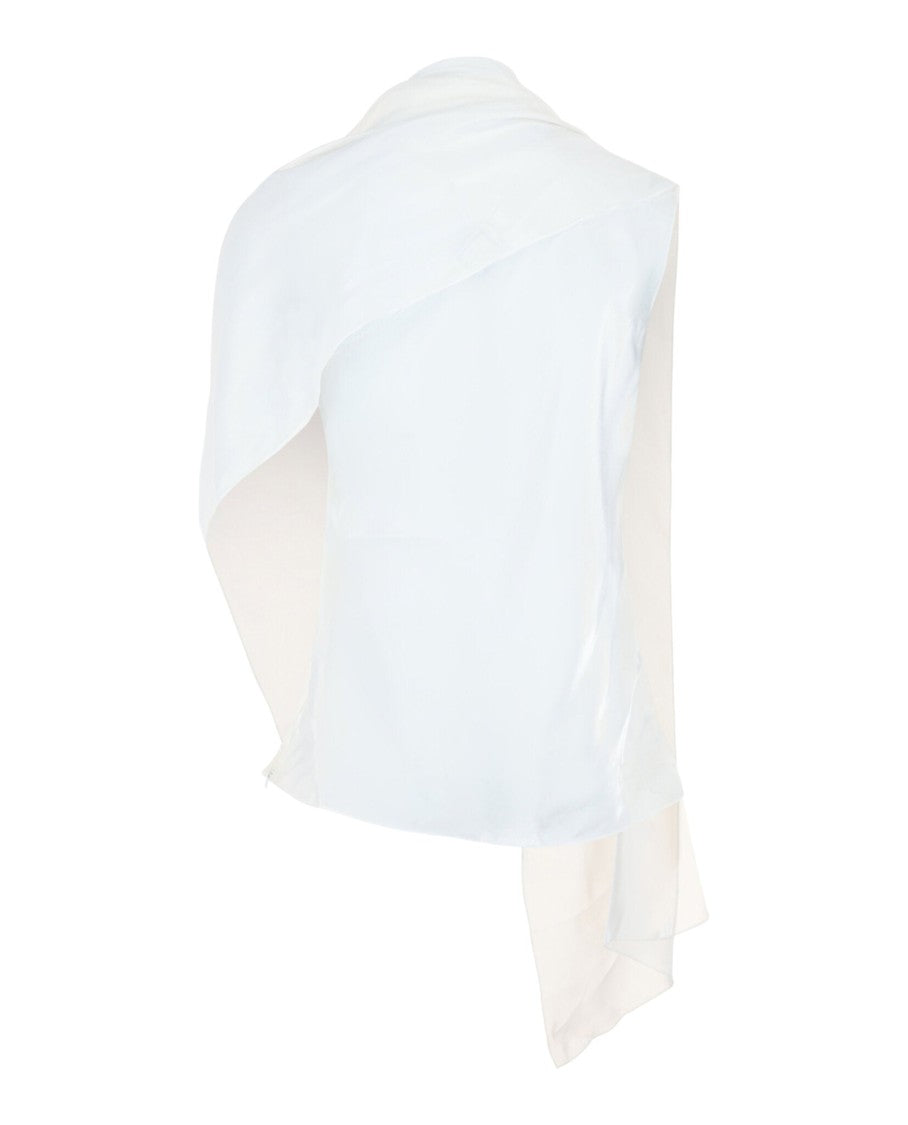 Asymmetrical Shawl Blouse