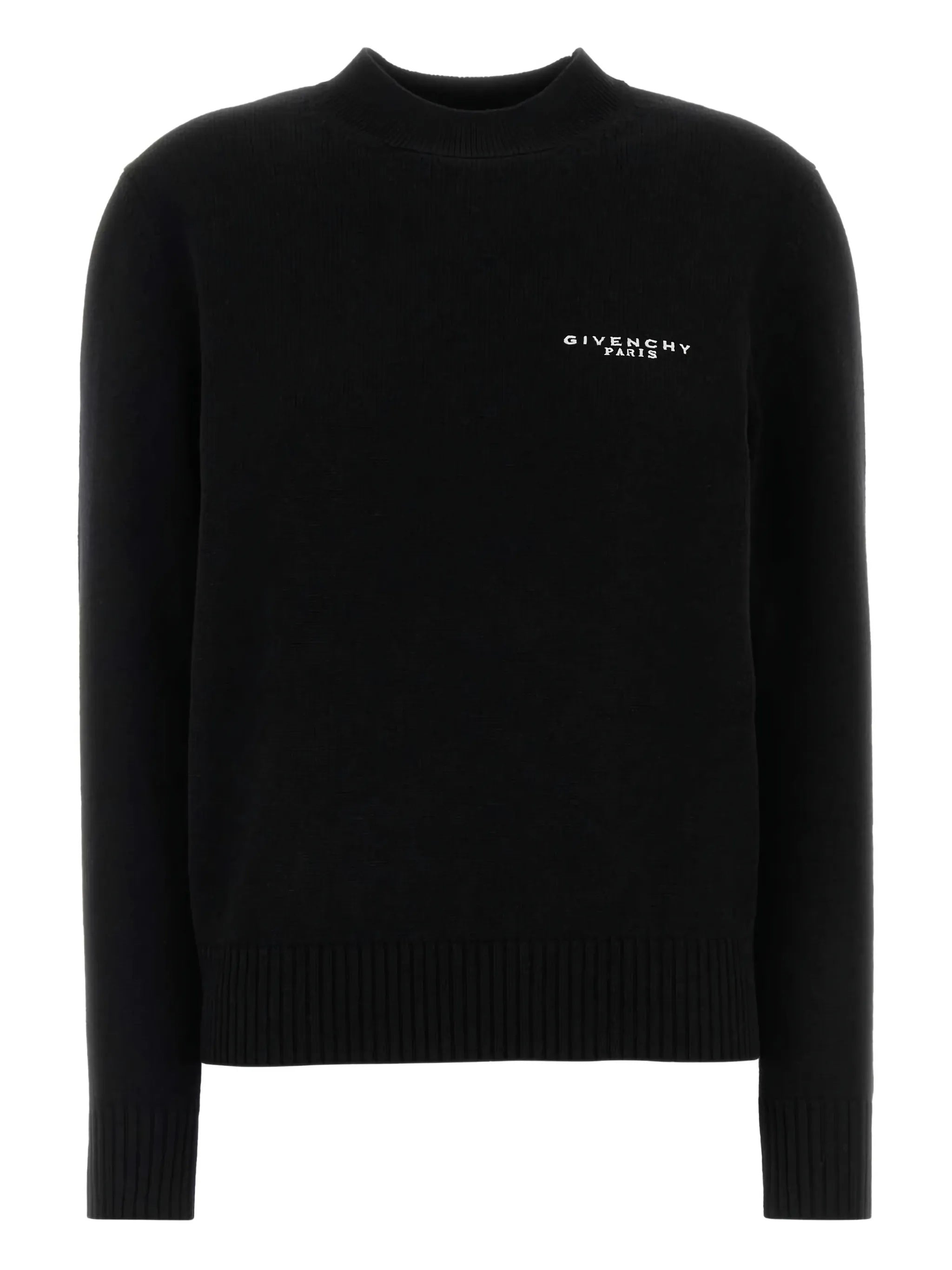 Small Crew Neck Minimalist Black Sweater