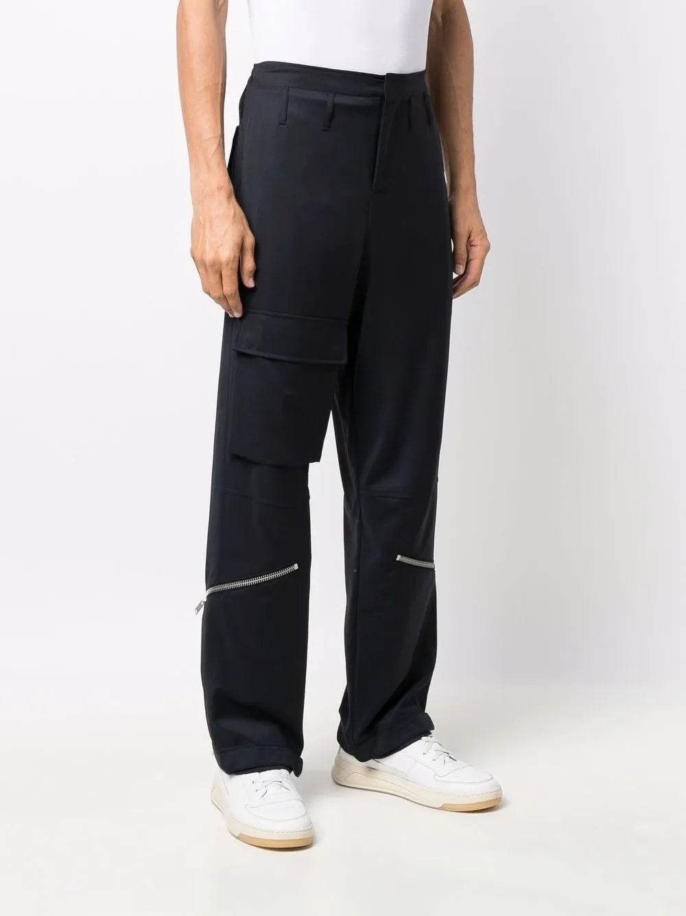 Straight Cut Neutrals Pants With Minimal Detailing