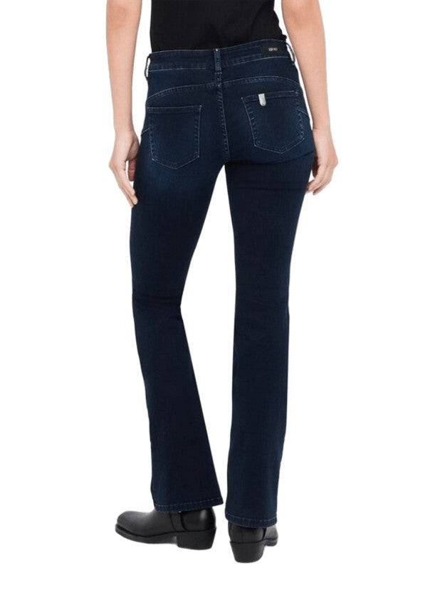 Dark Blue Slim Fit Flared Jeans