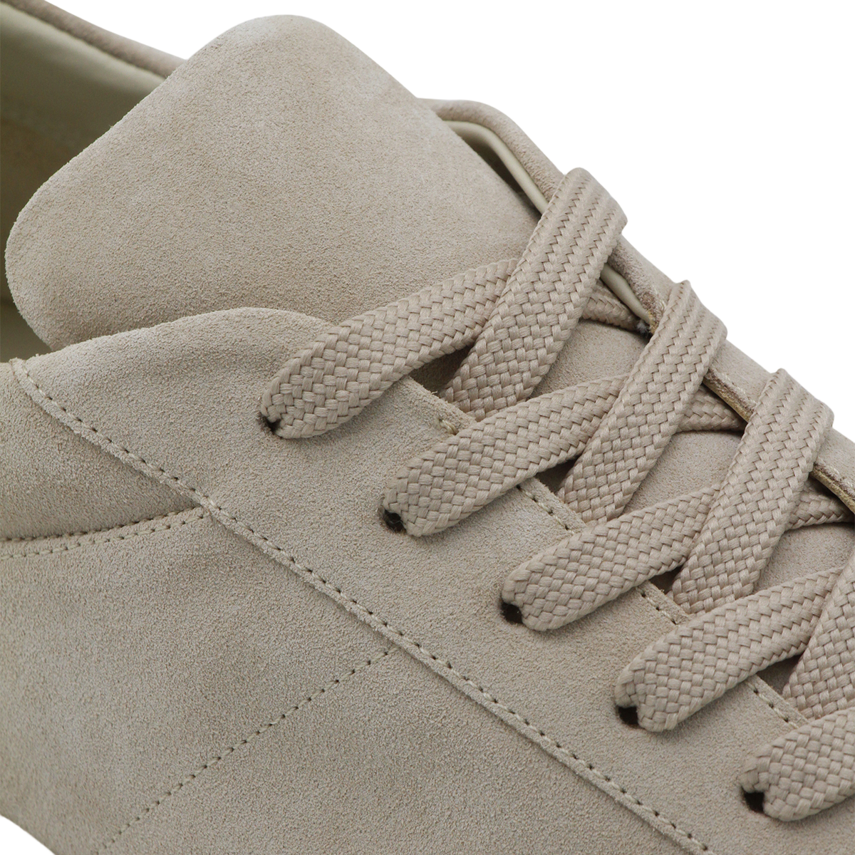 Sneakers with Suede-like Upper and Translucent Sole