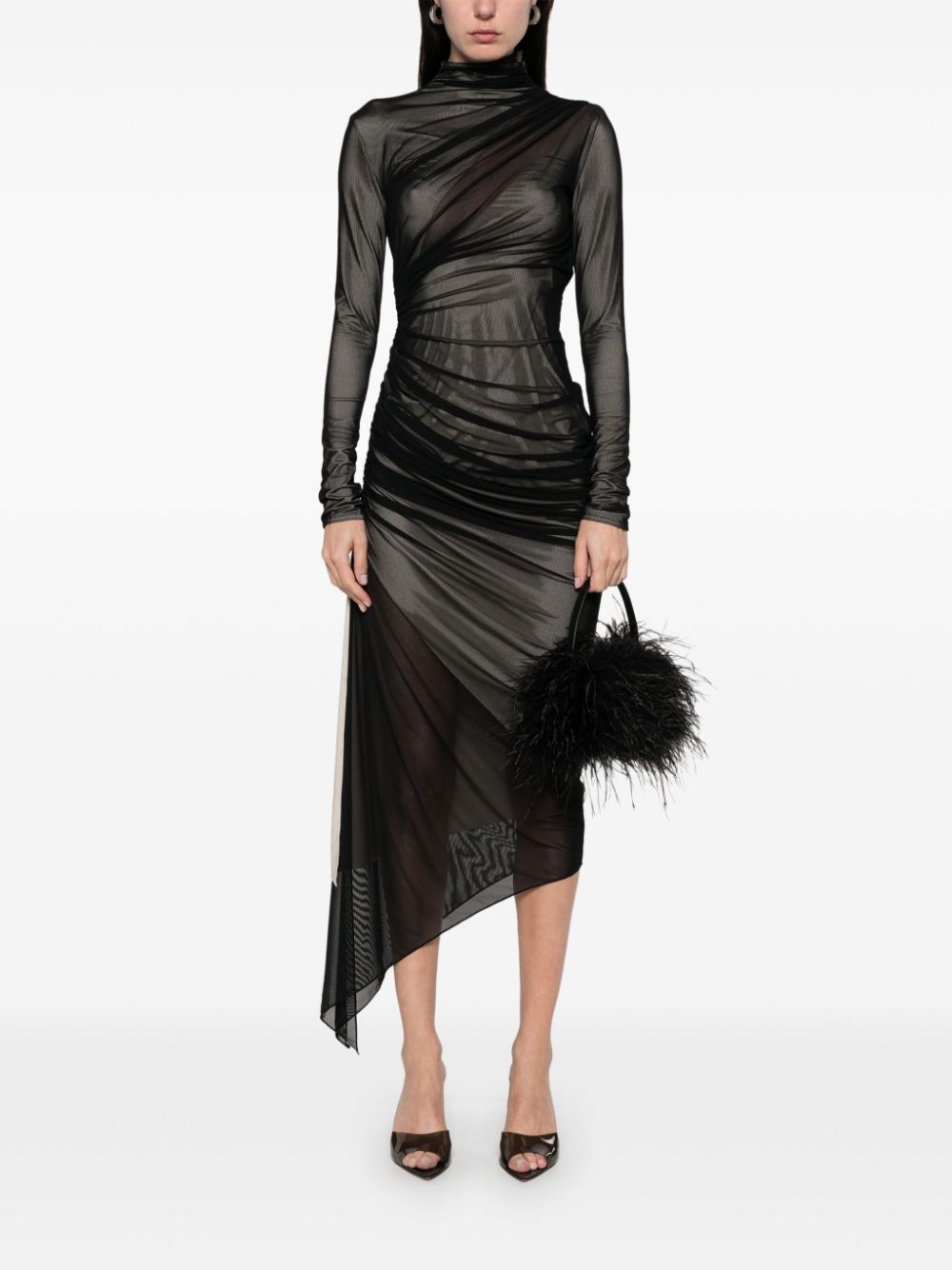 Asymmetrical Hem Midi Dress