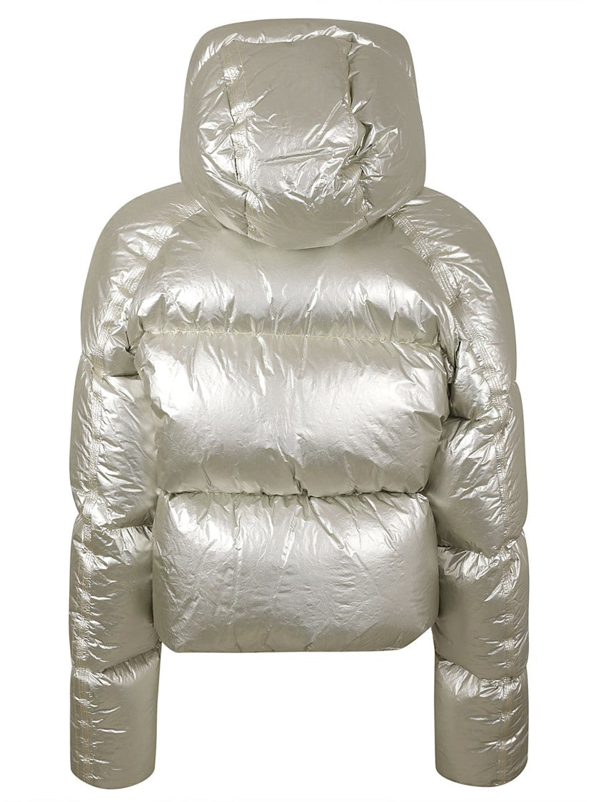 Metallic Exterior Puffy Coat
