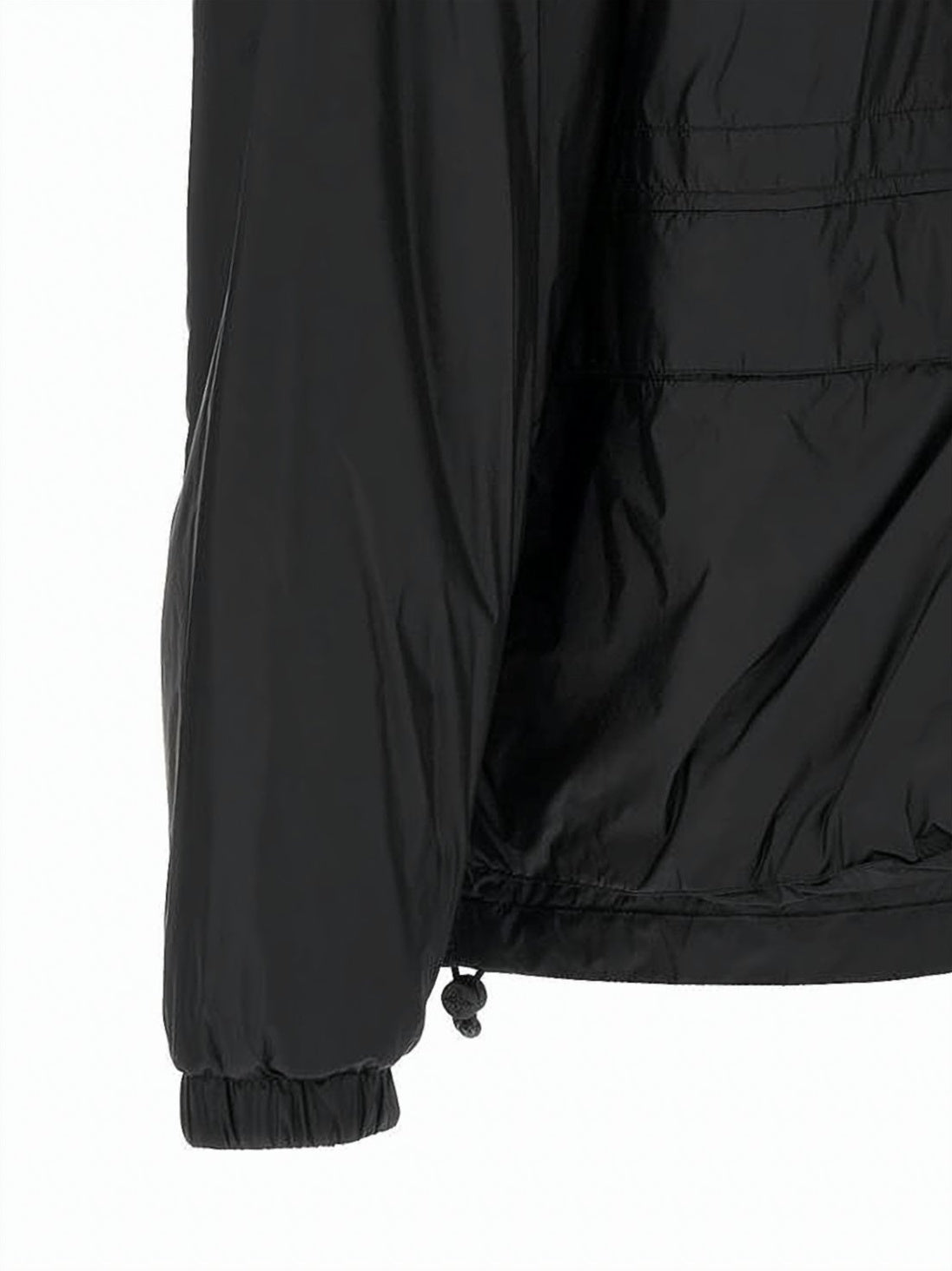 Lightweight Black Polyamide Jacket With Adjustable Features