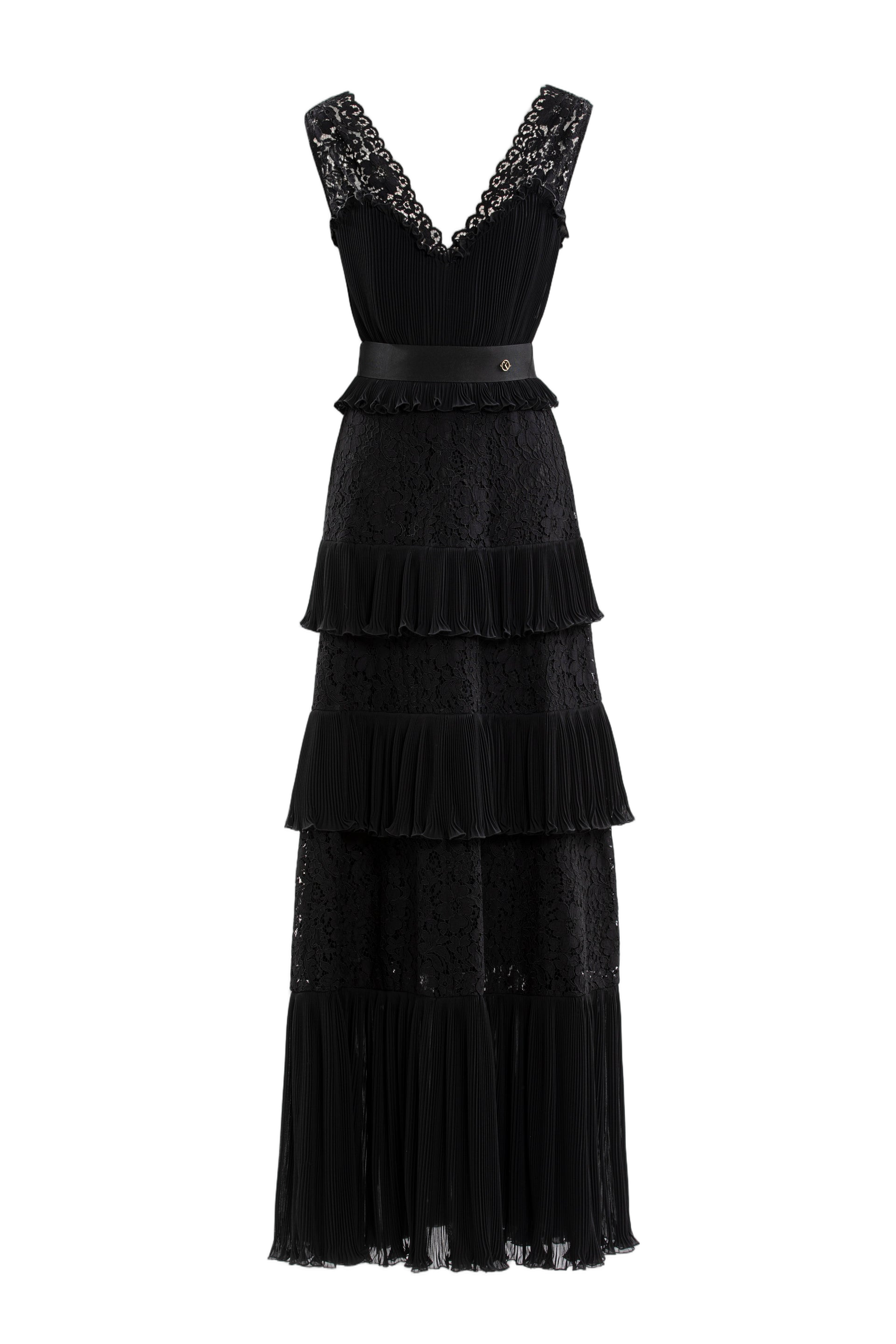 Pleated Lace Dress