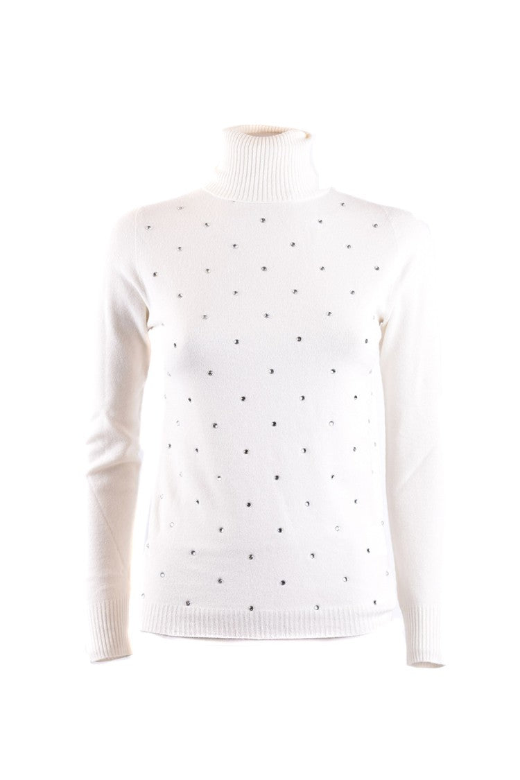 Turtleneck Sweater With Subtle Embellishments And Refined Fit