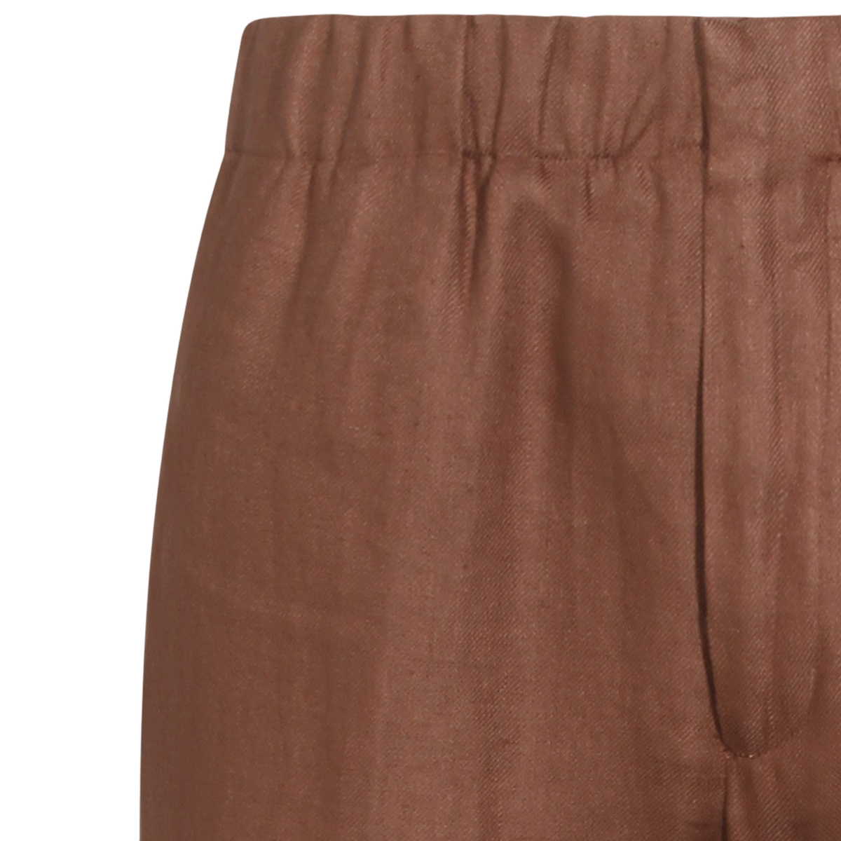 Straight-Leg Brown Trousers with Classic Waistband and Refined Finish