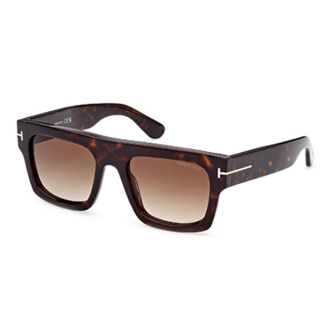 Ft0711 Rectangular Tortoiseshell Acetate Sunglasses