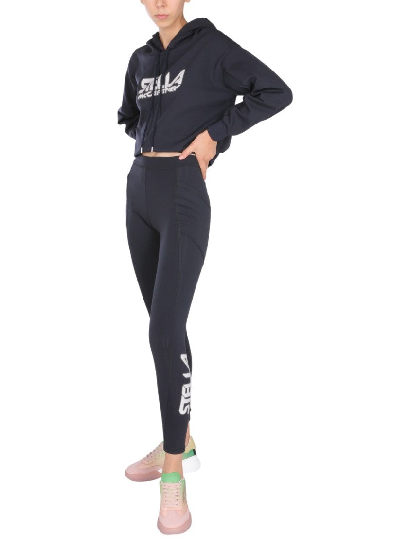 Cropped Scuba Sweatshirt With Bold Logo