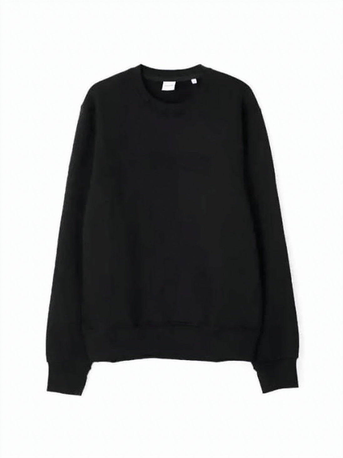 Long-Sleeve Crewneck Top with Ribbed Details