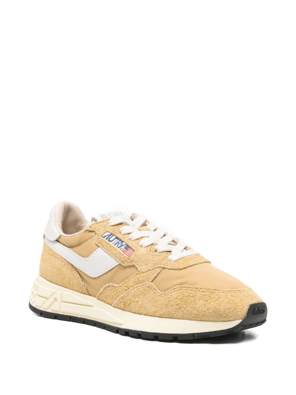 Panelled Green And Yellow Calf Suede Sneakers