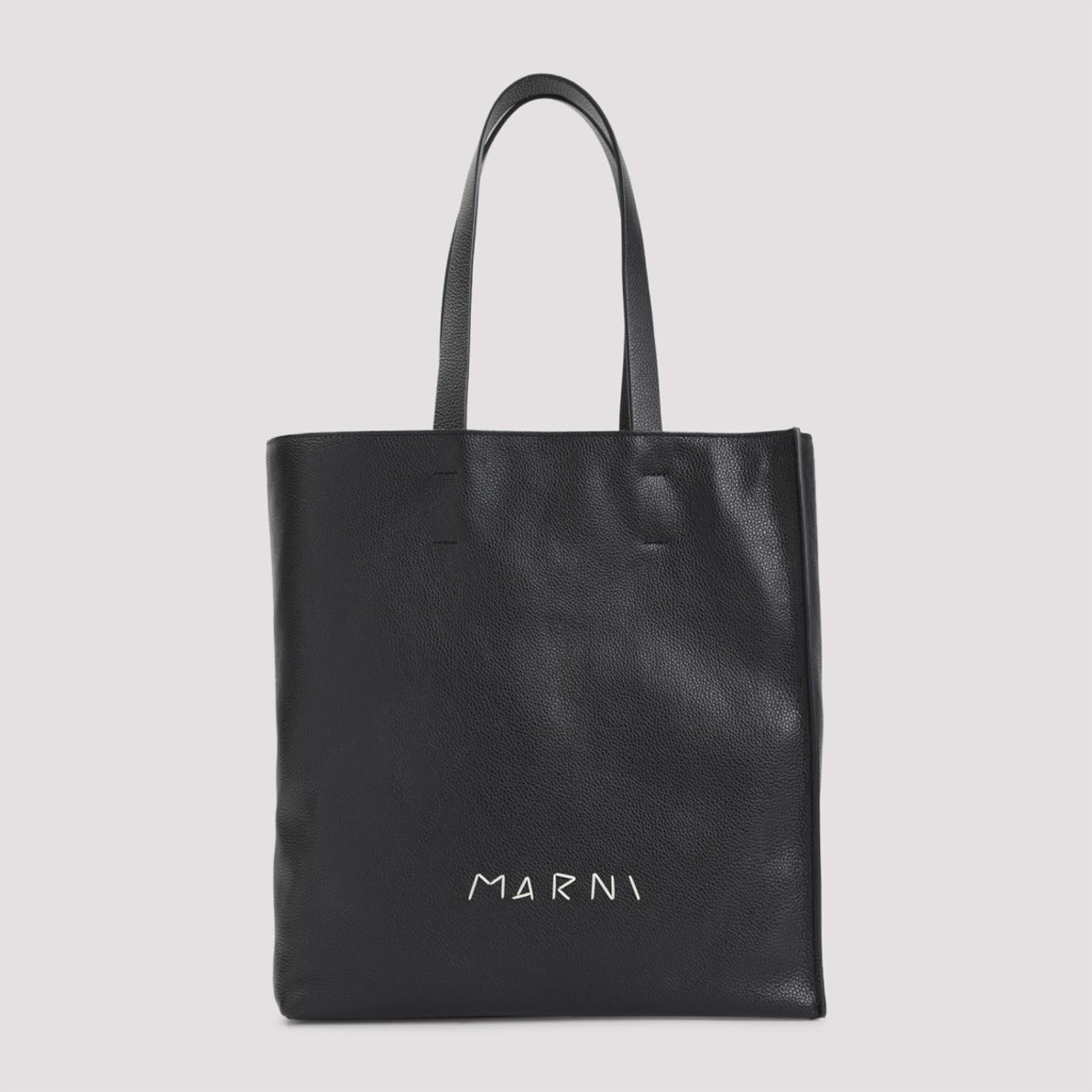 Black Calf Leather Tote Bag