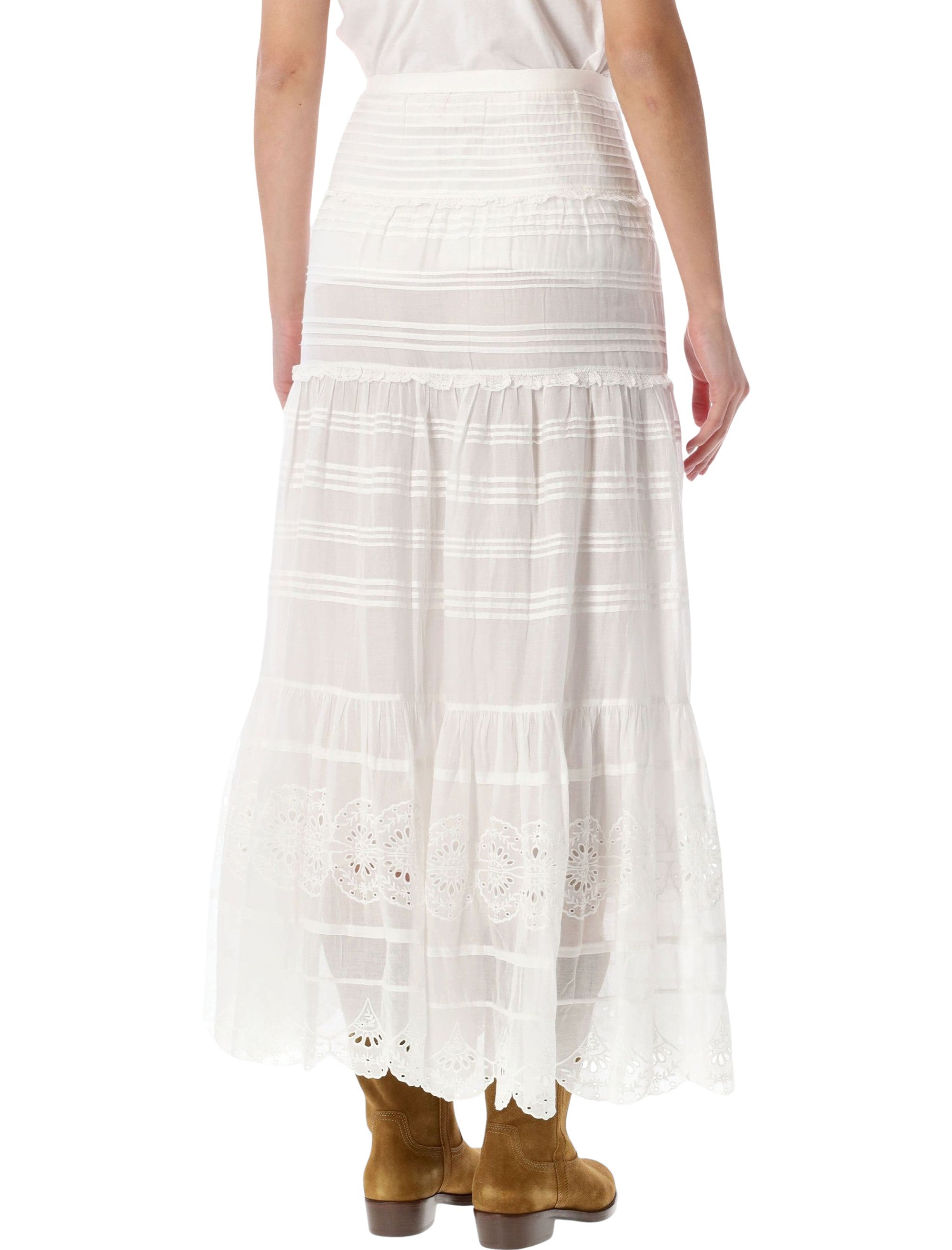 Paoline Organic Cotton & Lace Skirt