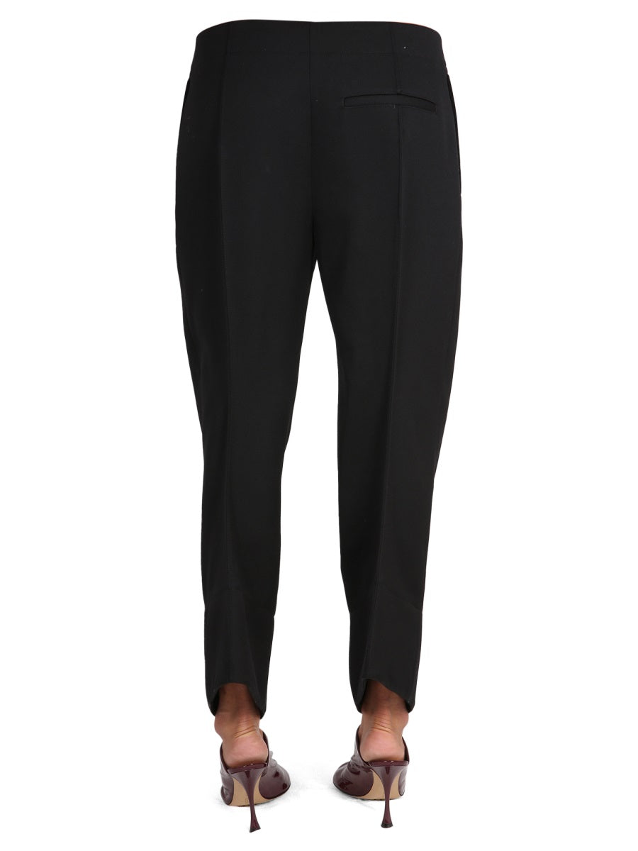 Tailored Compact Wool Pants with Hook