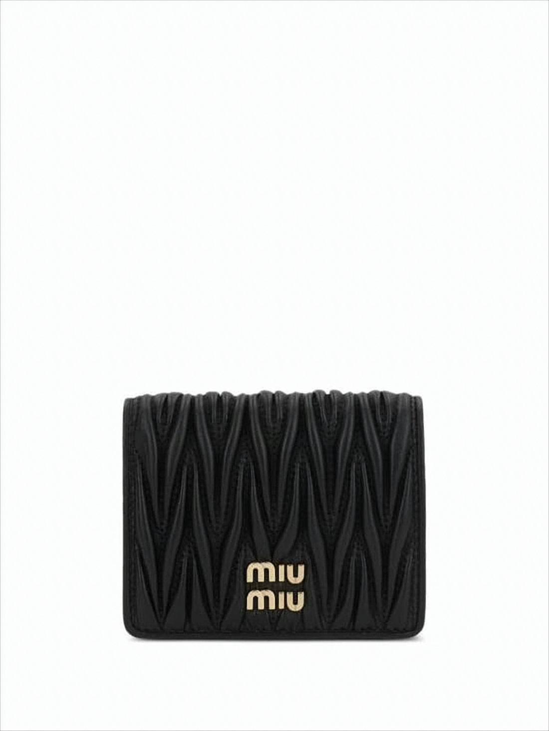 Compact Black Nappa Leather Wallet