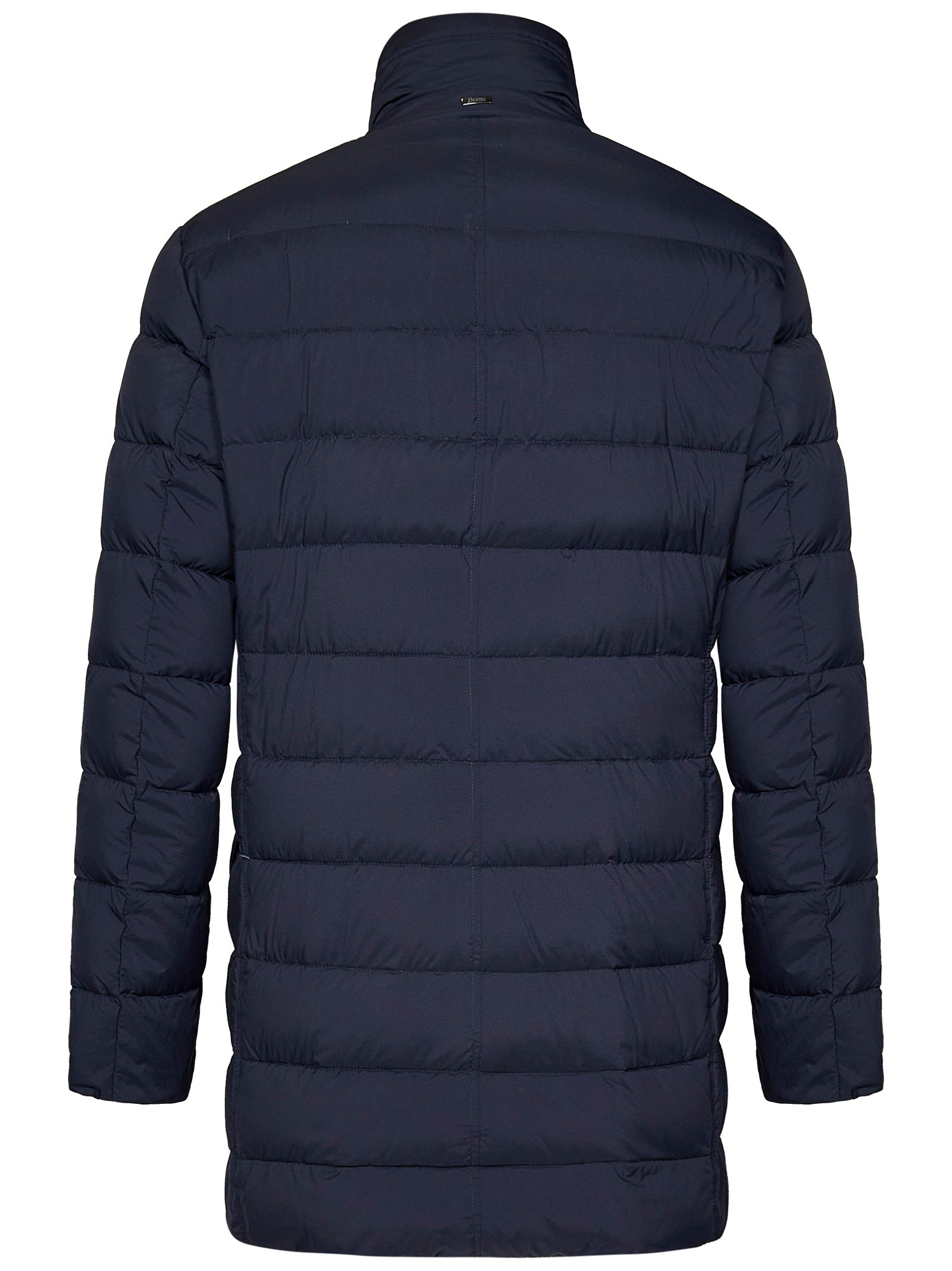 Quilted Nylon Jacket With Windproof Bib