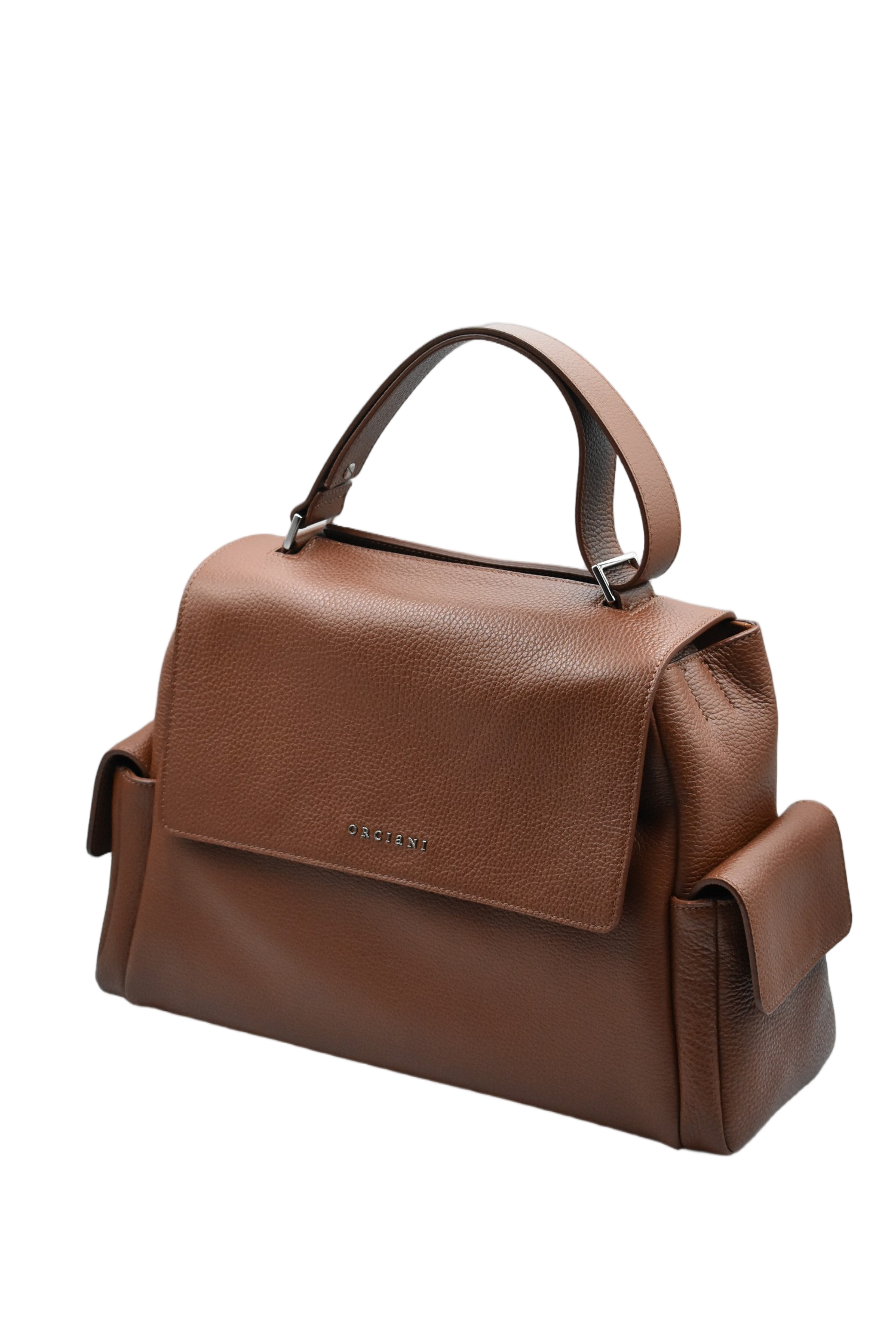 Sigaro Structured Handbag With Flap Closure And Top Handle