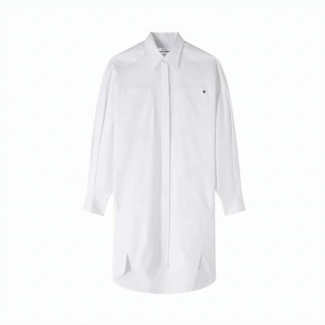 Midi-Length Cotton Shirt Dress