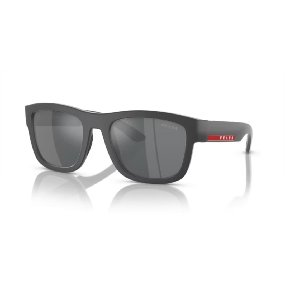 0ps 01zs Sporty Matte Black Rectangular Sunglasses