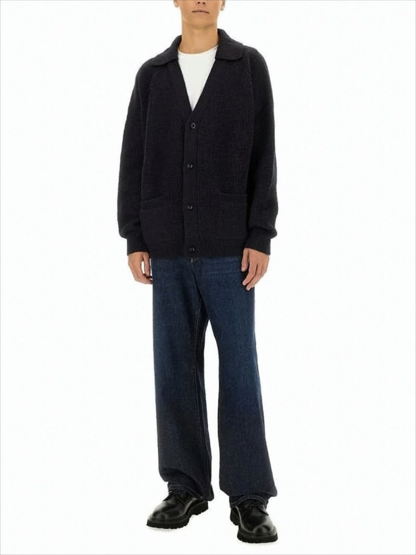 Relaxed Fit Knitted Cardigan With Button-Down Front