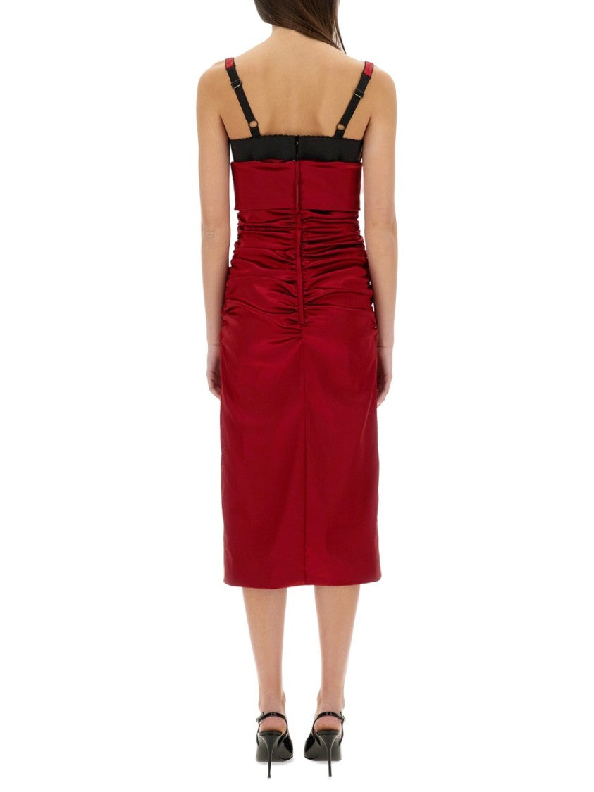 Longuette Dress With Cone Cups