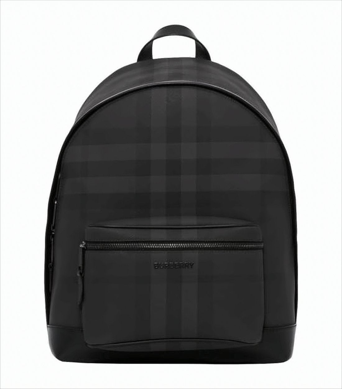 Black Checkered Design Burberry Backpack