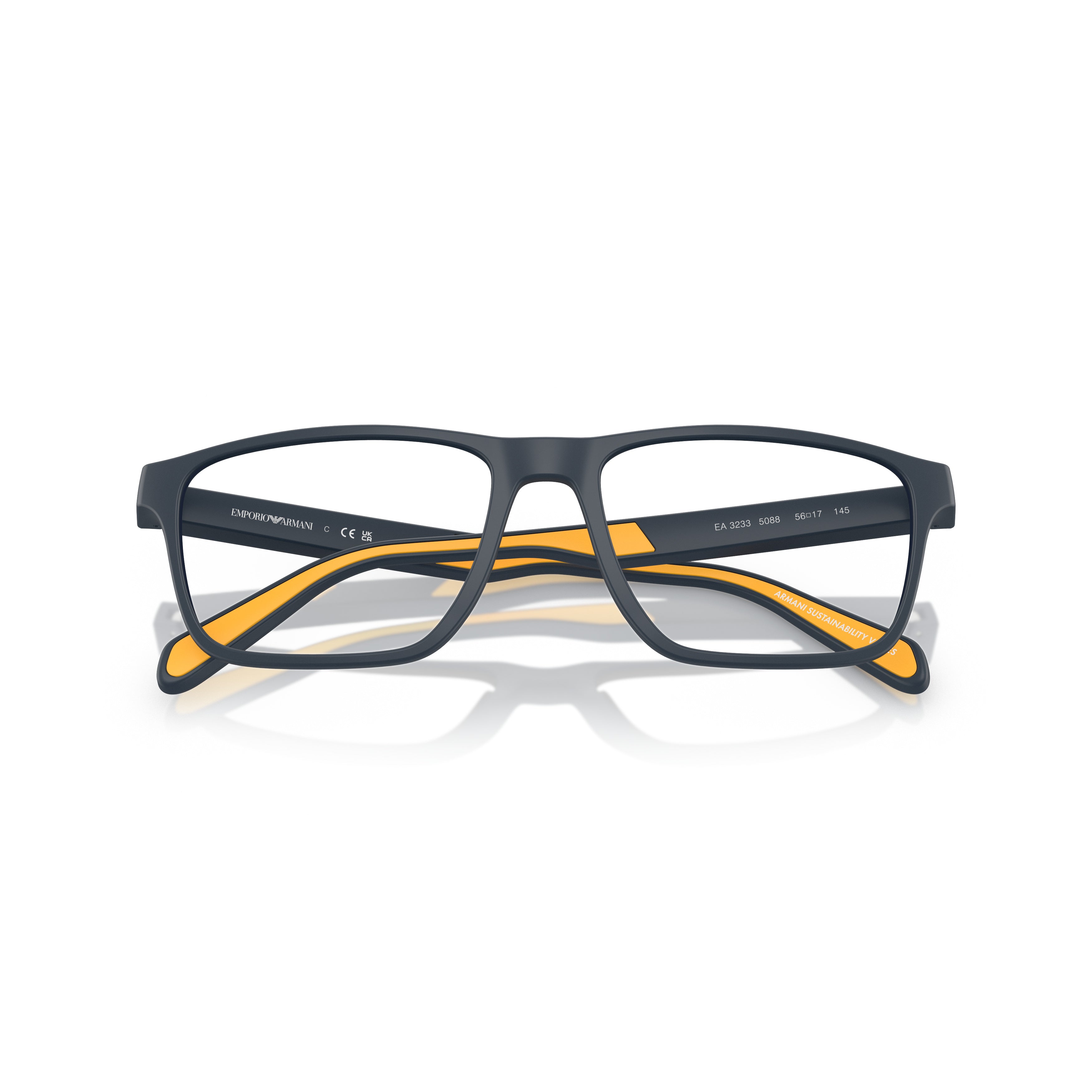 0ea3233 Rectangular Eyeglass Frames in Matte Black with Vibrant Accents