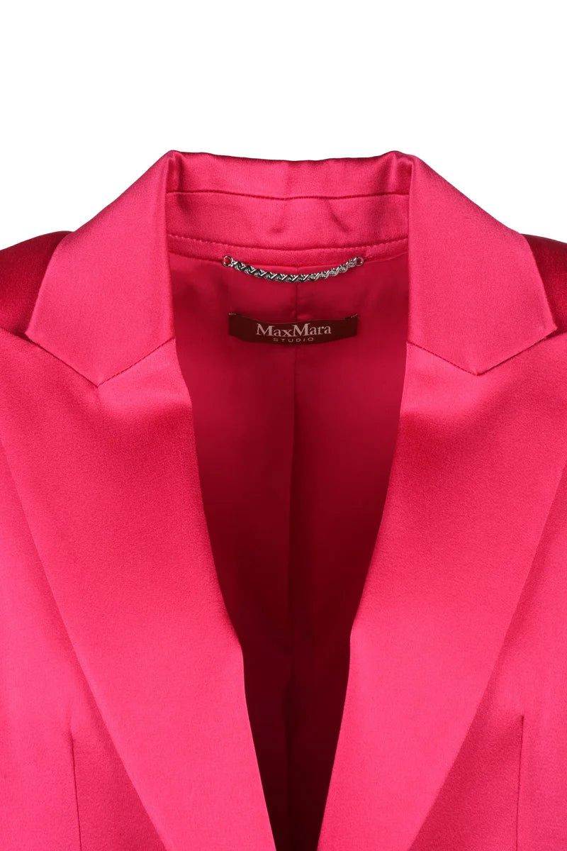 Studio Satin Jacket - Fuchsia