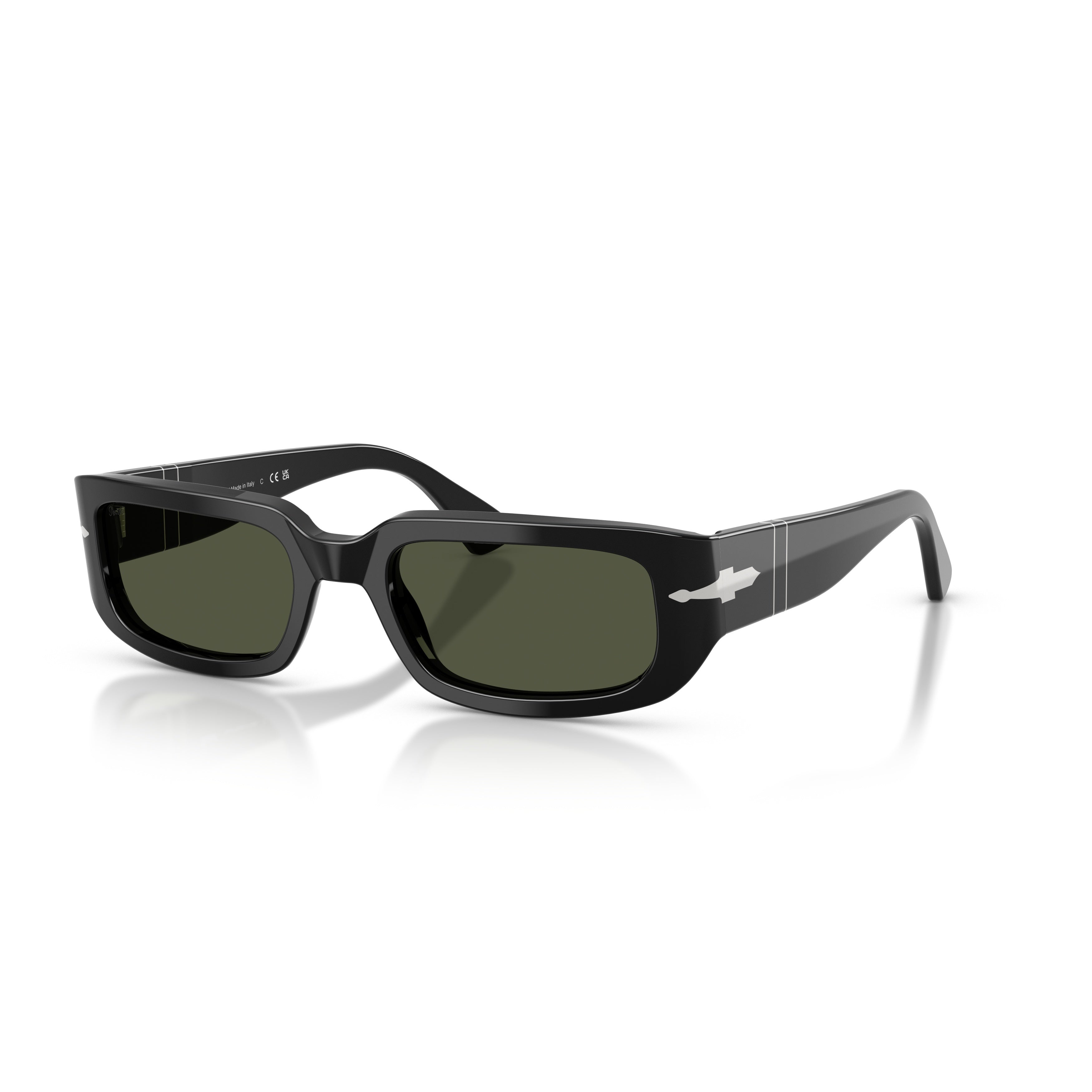 0po3385s Rectangular Acetate Sunglasses with Silver Arrow Detail