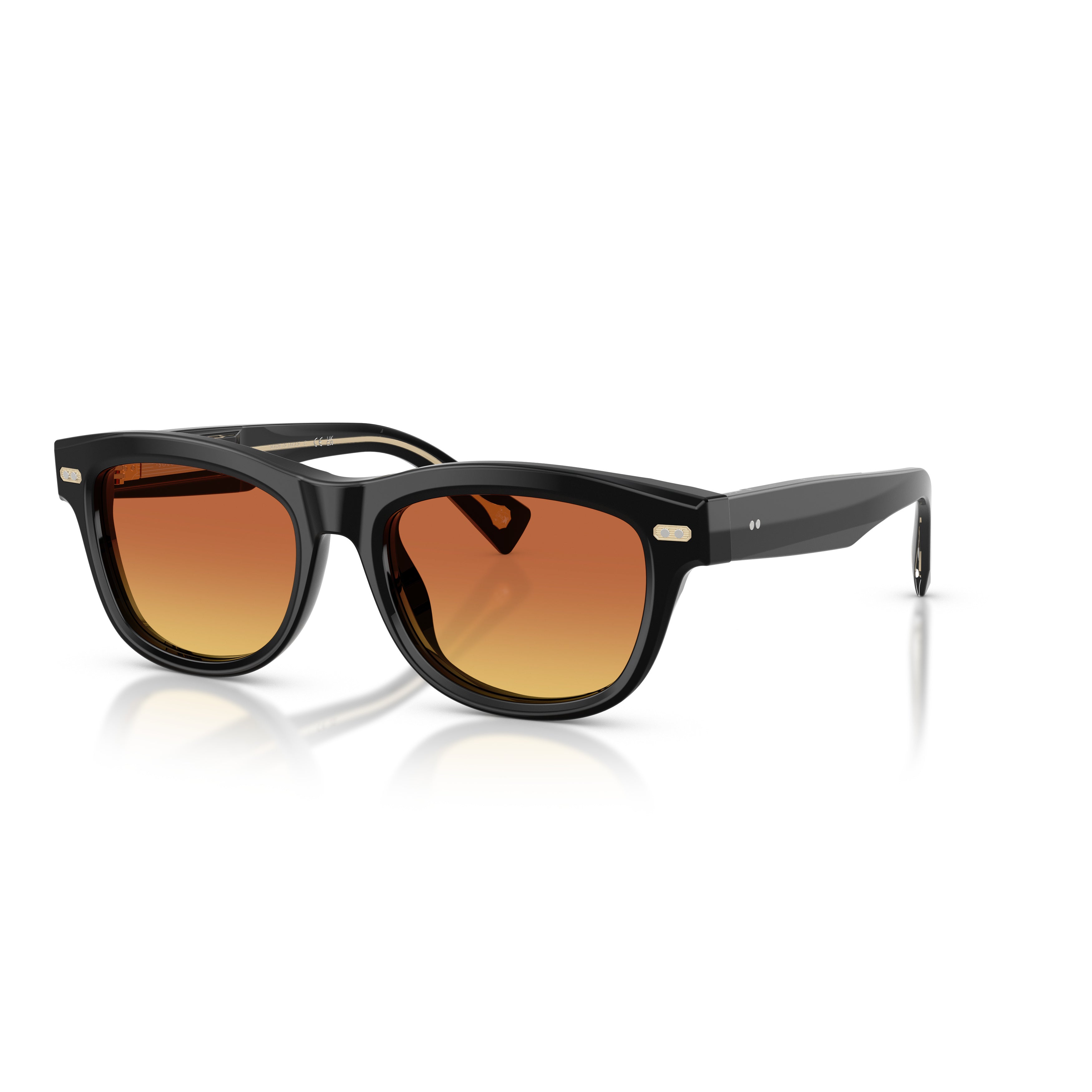 0bc3016 Bold Rectangular Acetate Sunglasses with Metallic Accents