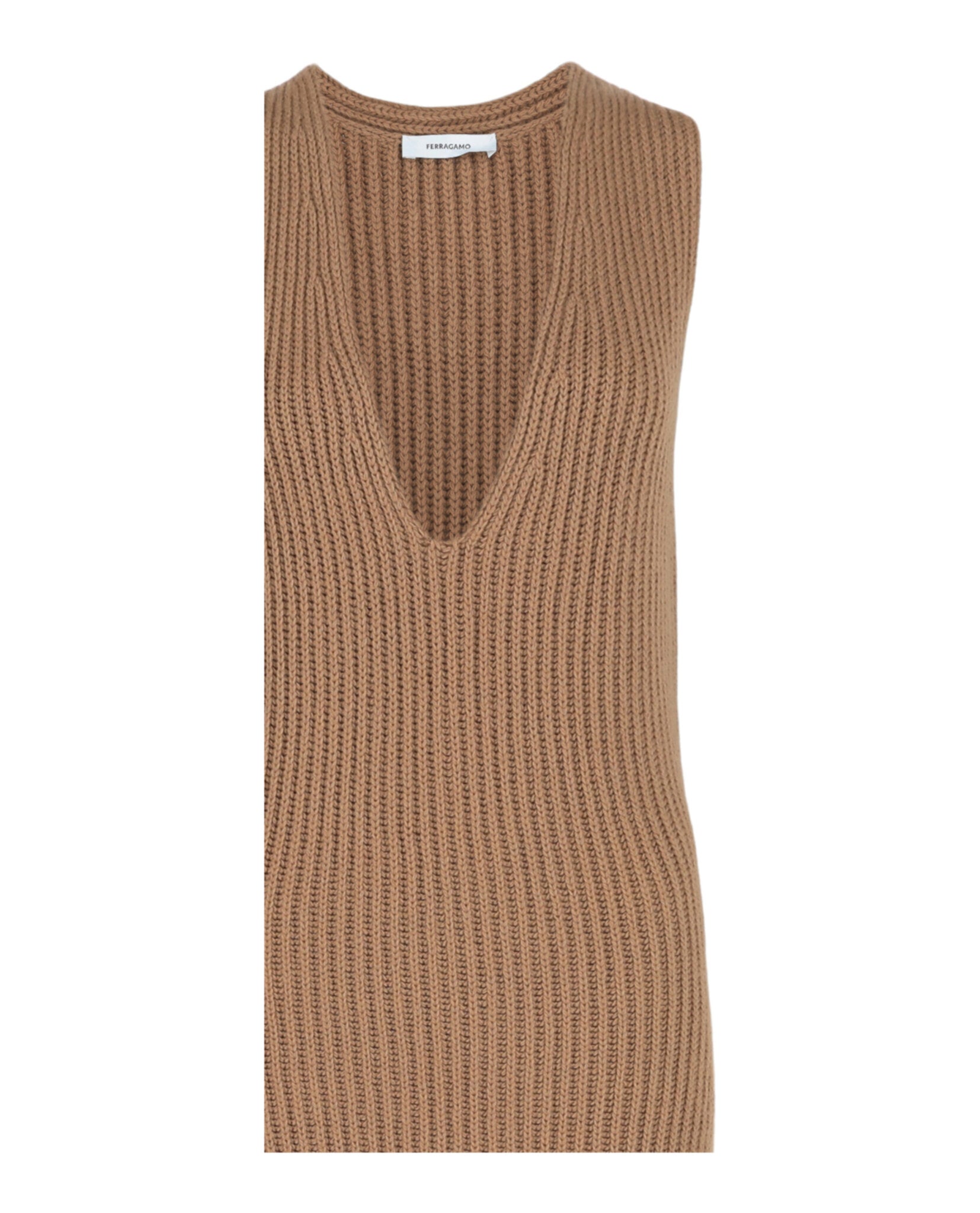 Sleeveless Ribbed Knit Dress