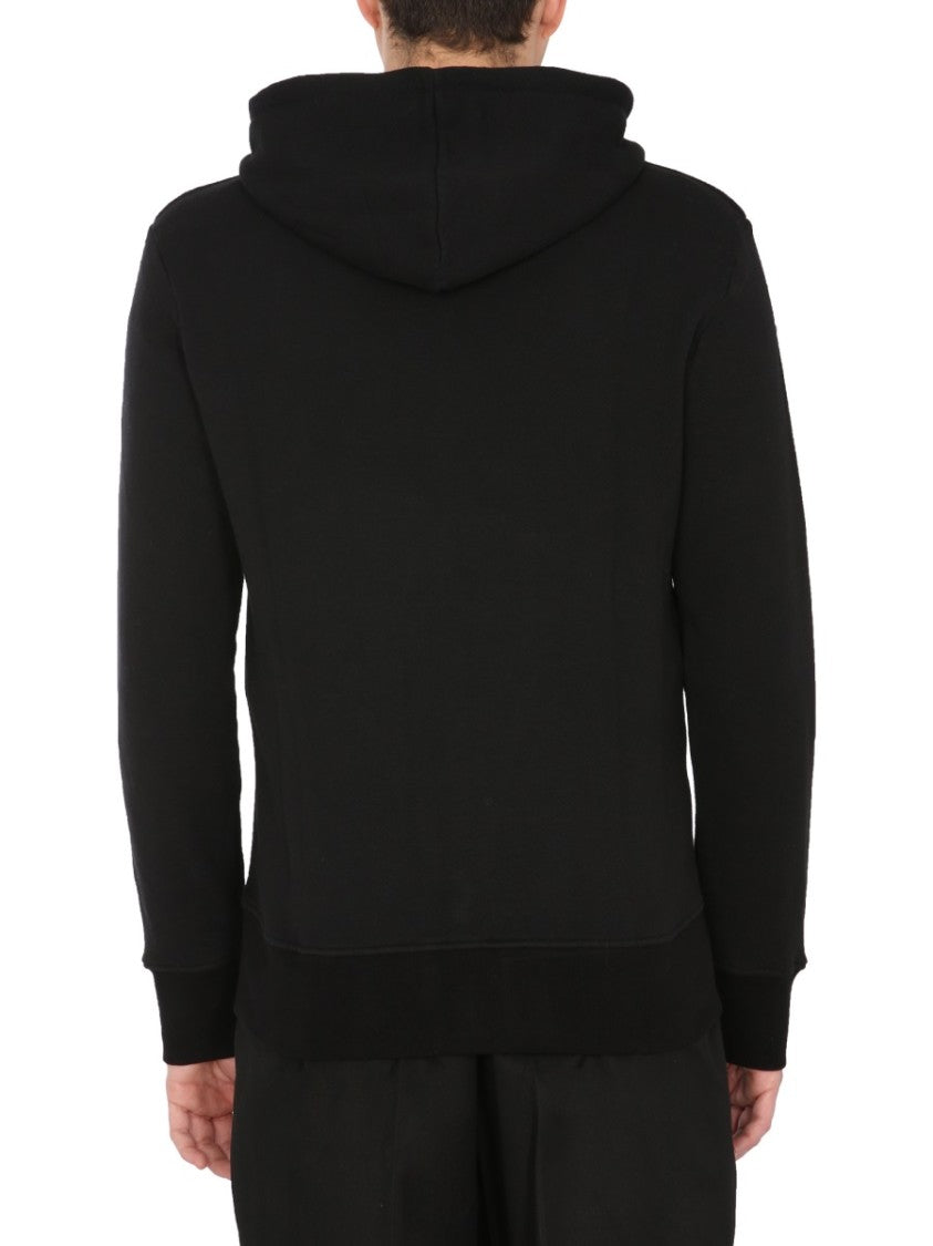 Hooded Sweatshirt With Full Zip Front