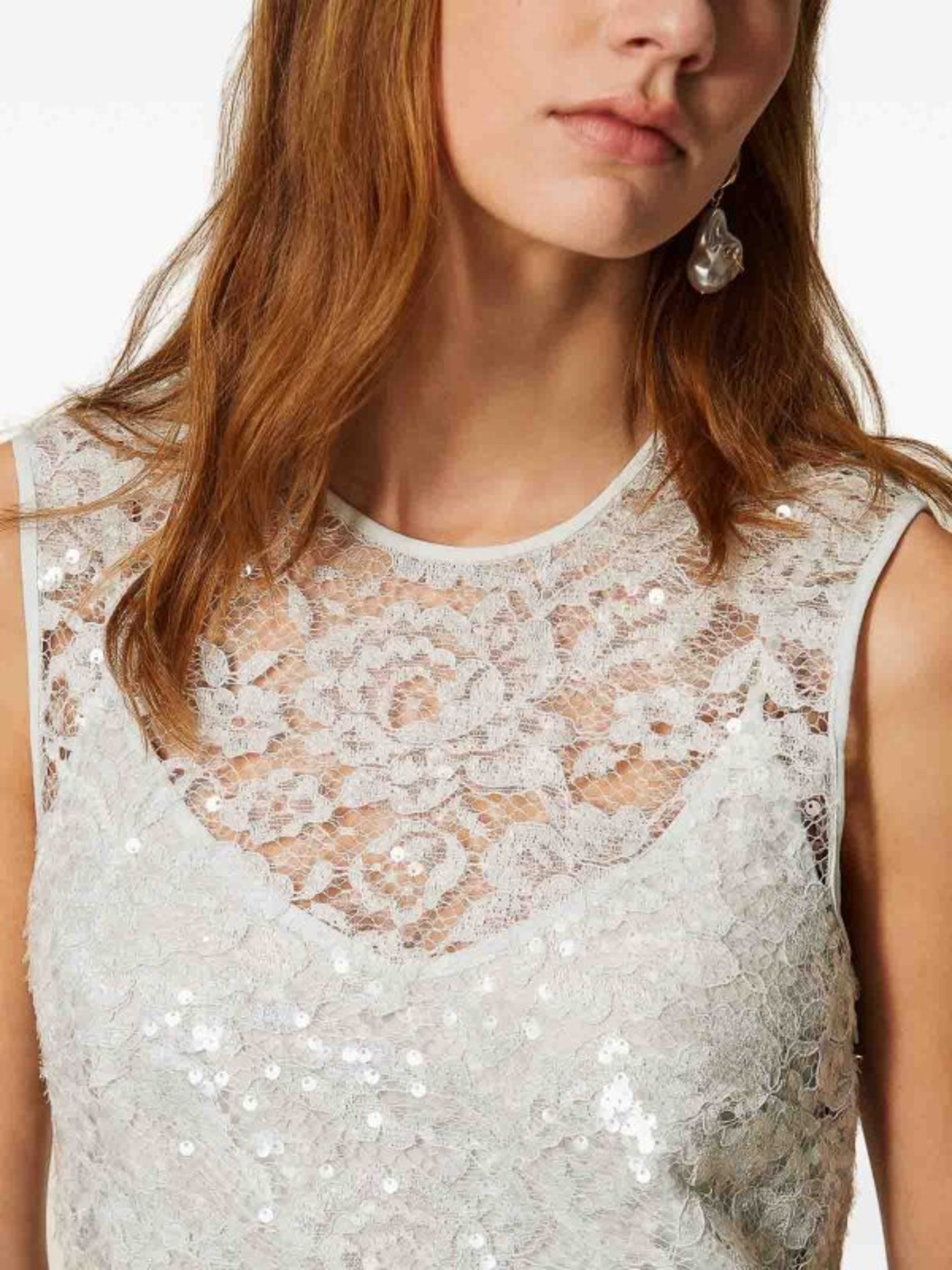 Mini Dress with Delicate Lace Overlay