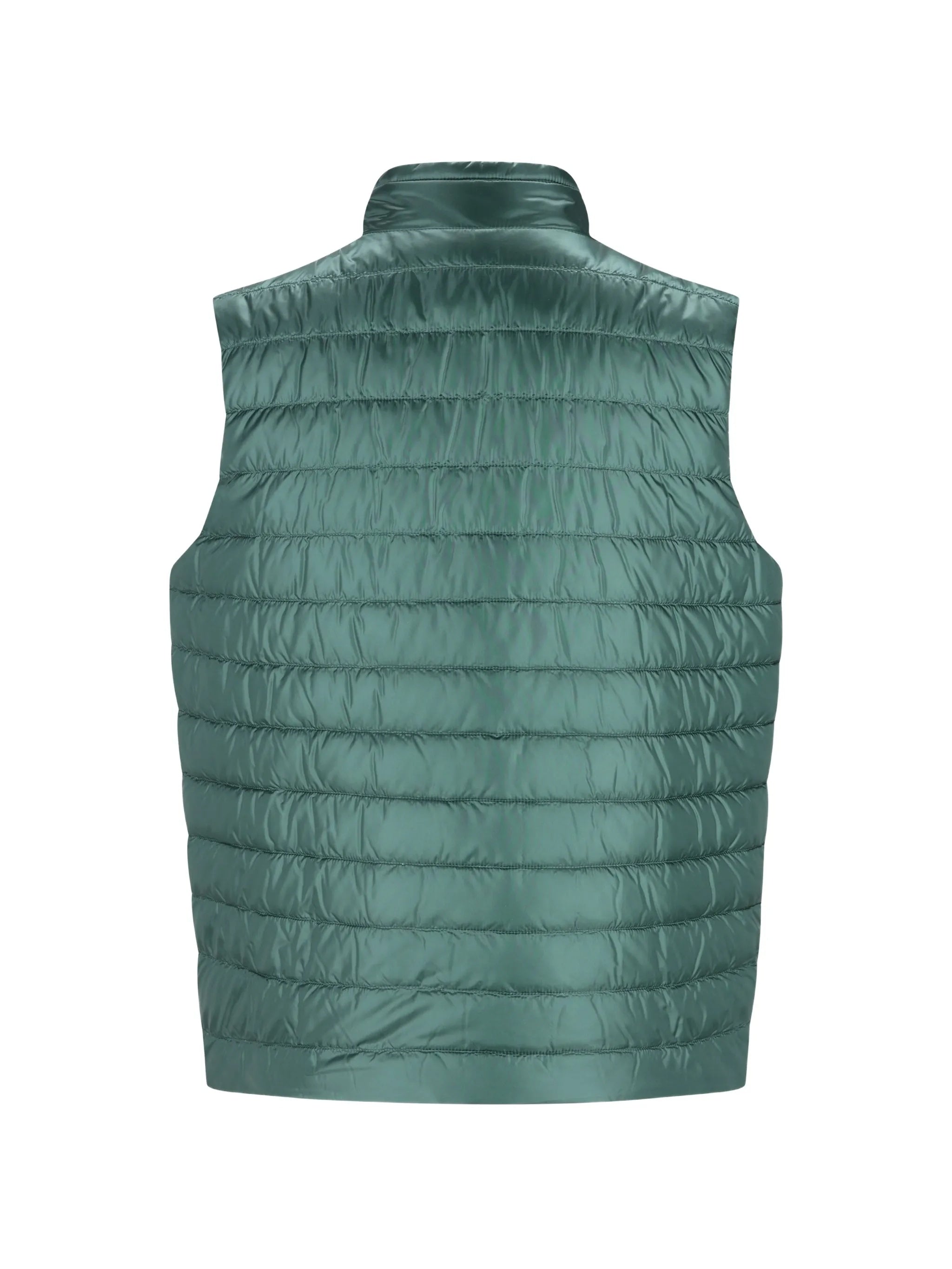 Green Piumino Reversibile Smanicato Puffer Vest