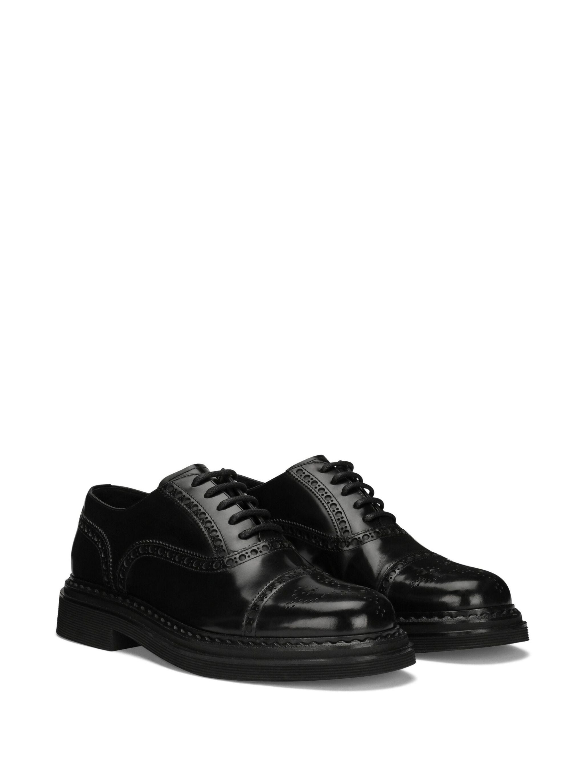 Day Classic Black Polished Leather Oxfords