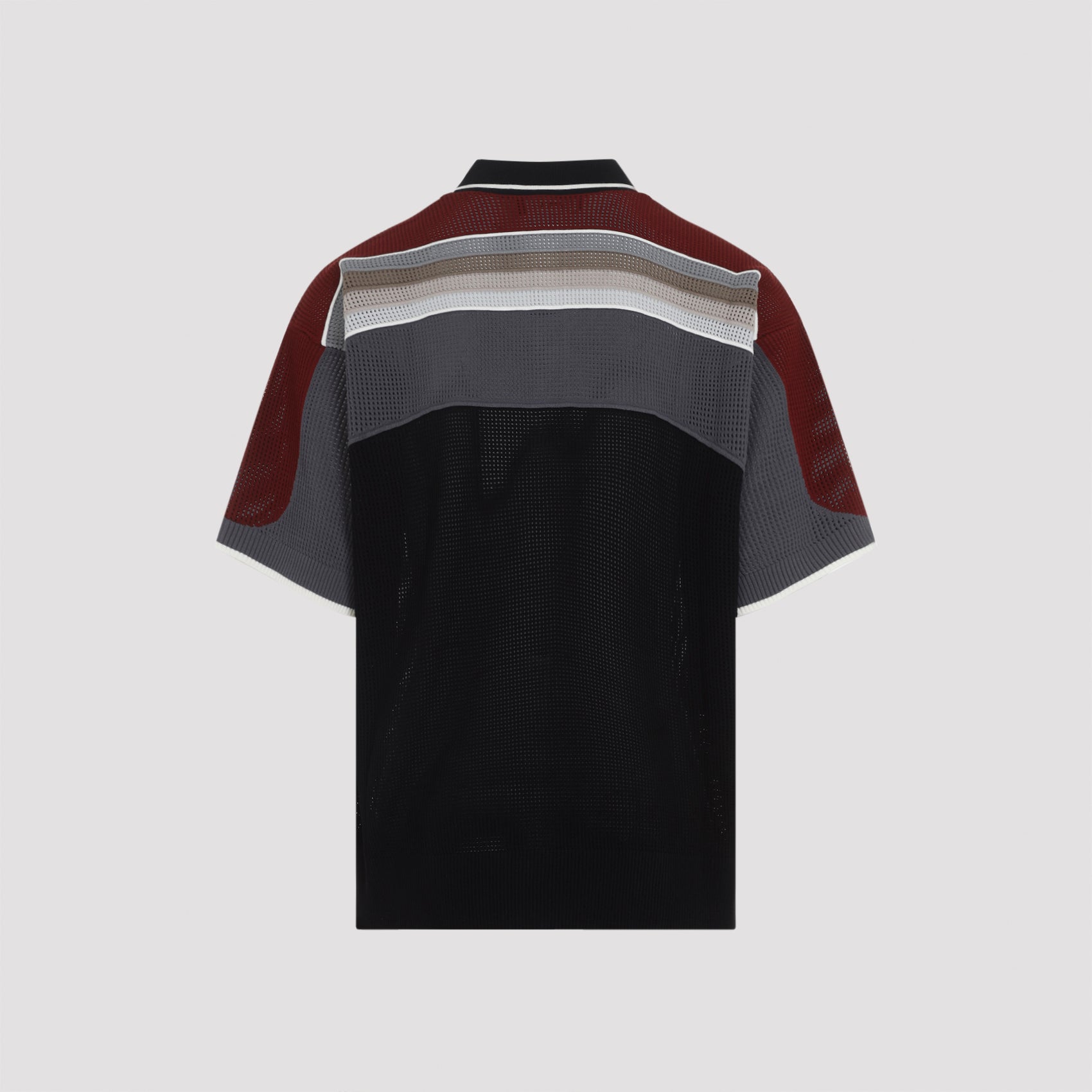 Color-Block Short-Sleeve Shirt With Button-Down Front