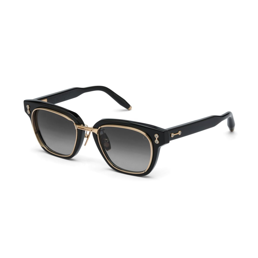 Apollo Bold Square Frame Sunglasses with Gold Metal Accents