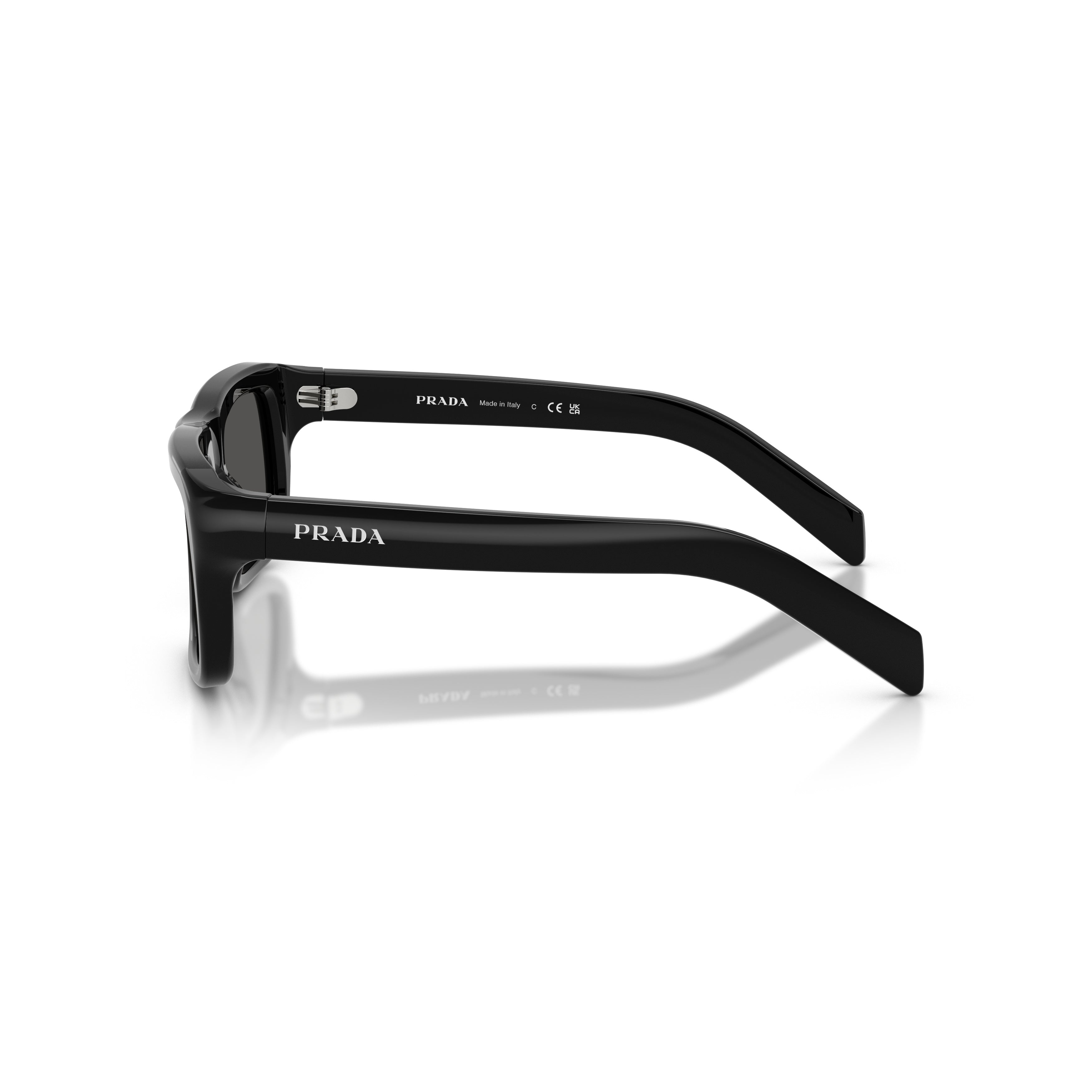 0pr D11s Rectangular Black Acetate Sunglasses