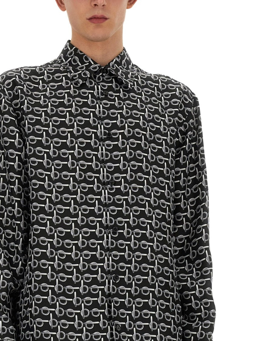 Oversize Black Silk Shirt