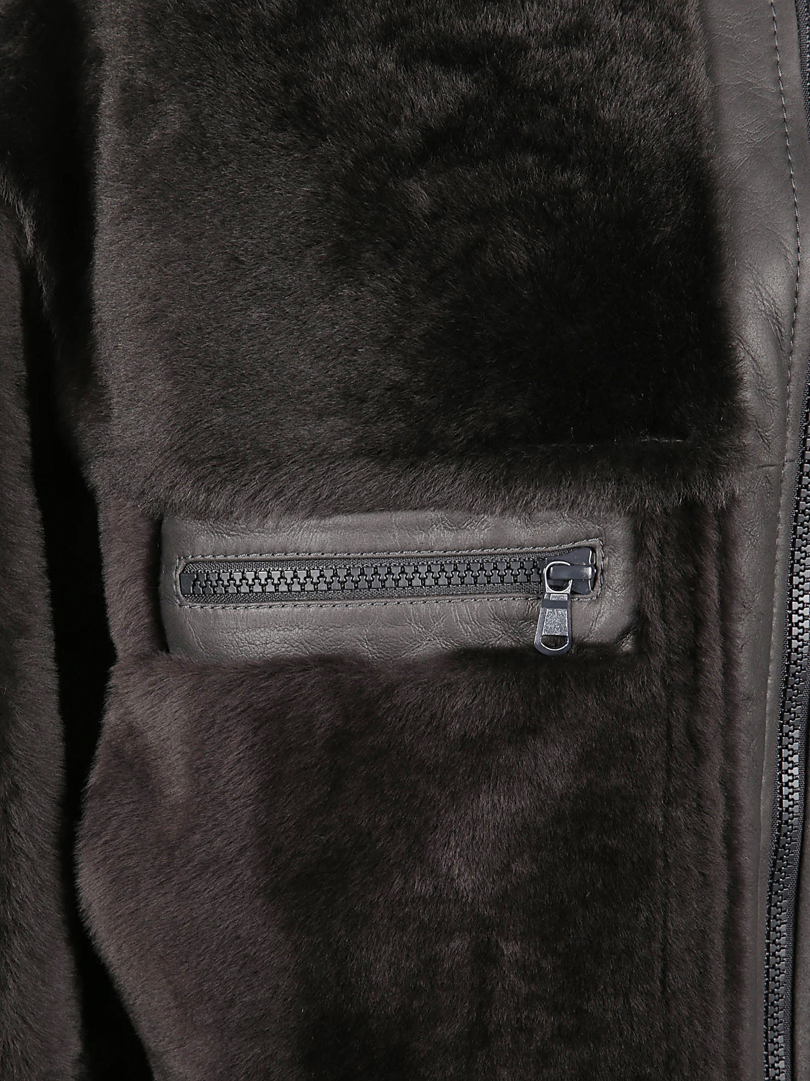 Shearling Jacket With High Neck
