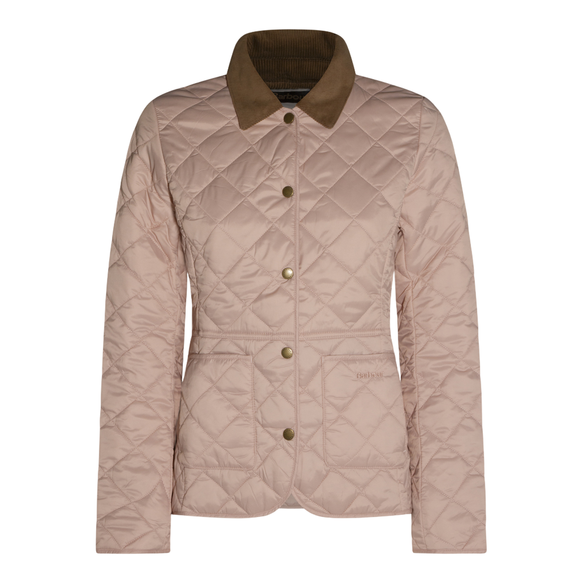 Tailored Quilted Jacket With Corduroy Collar