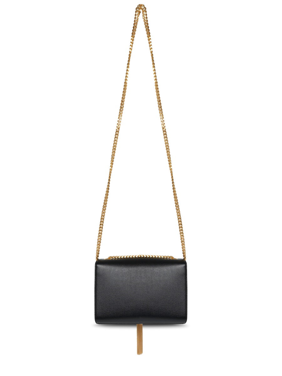 Rectangular Black Leather Shoulder Bag
