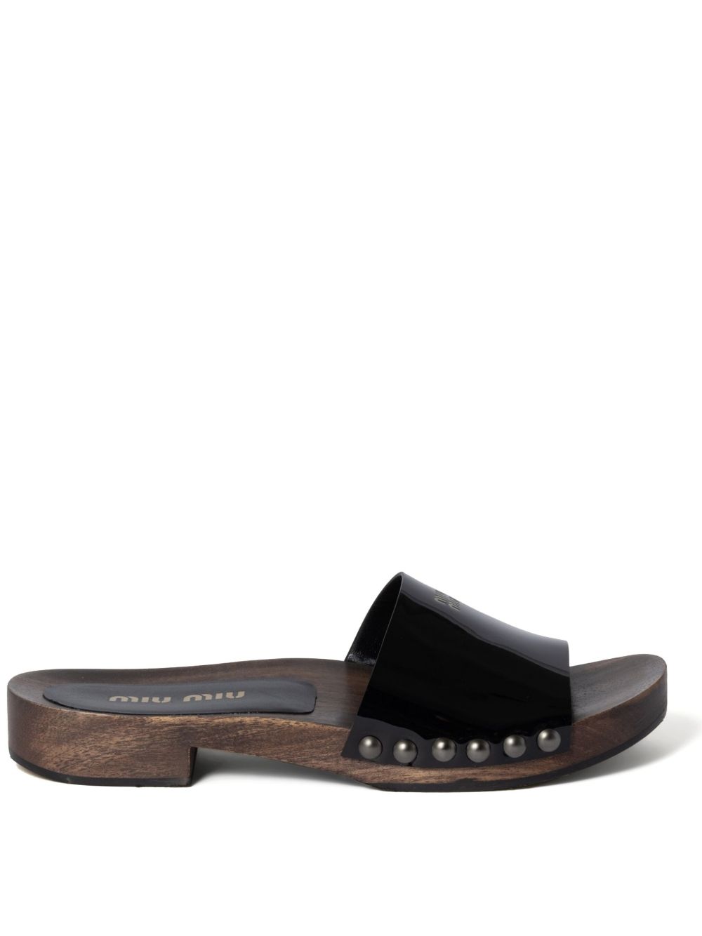Open-Toe Black Leather Sandals