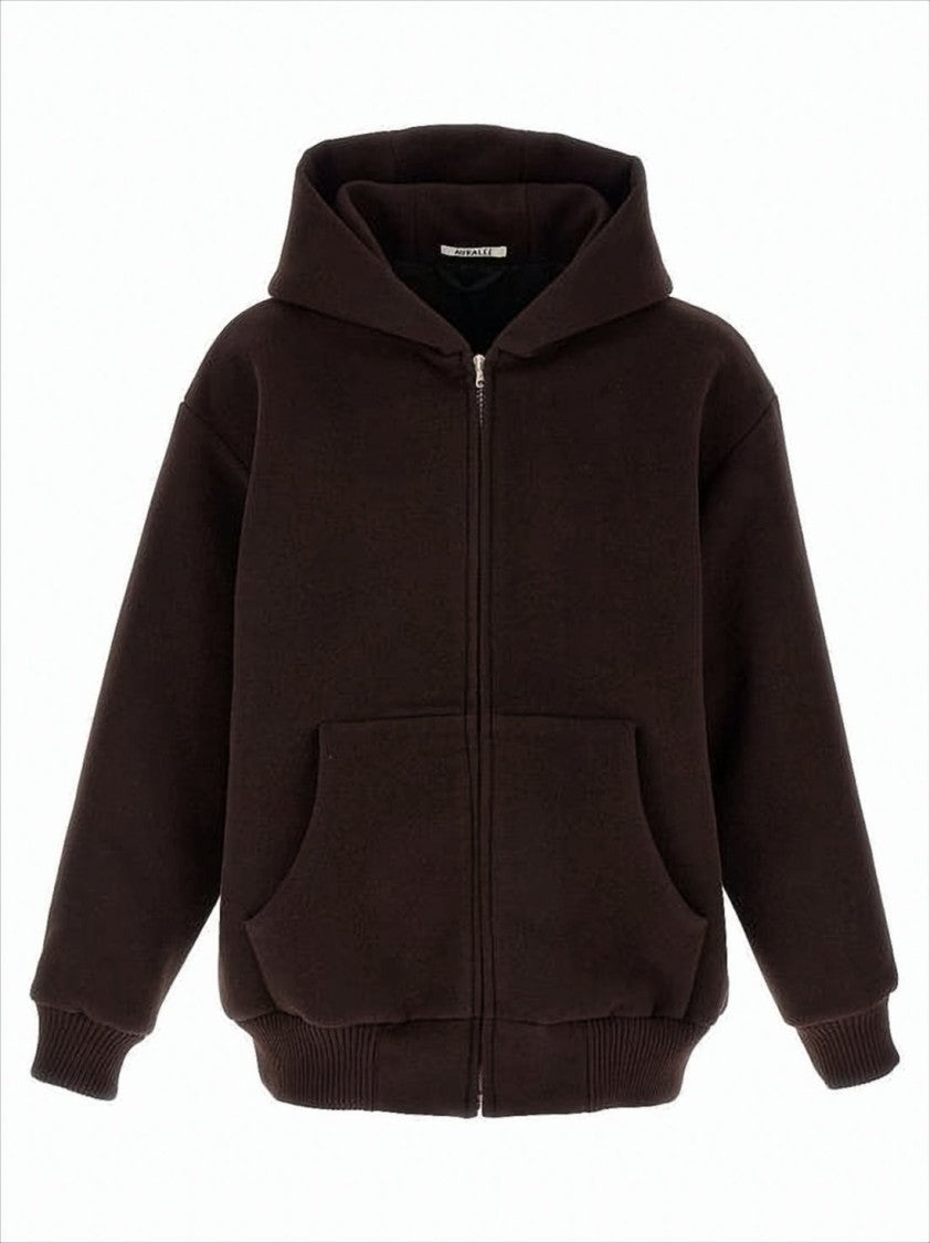 Relaxed Fit Dark Brown Wool Auralee Jacket