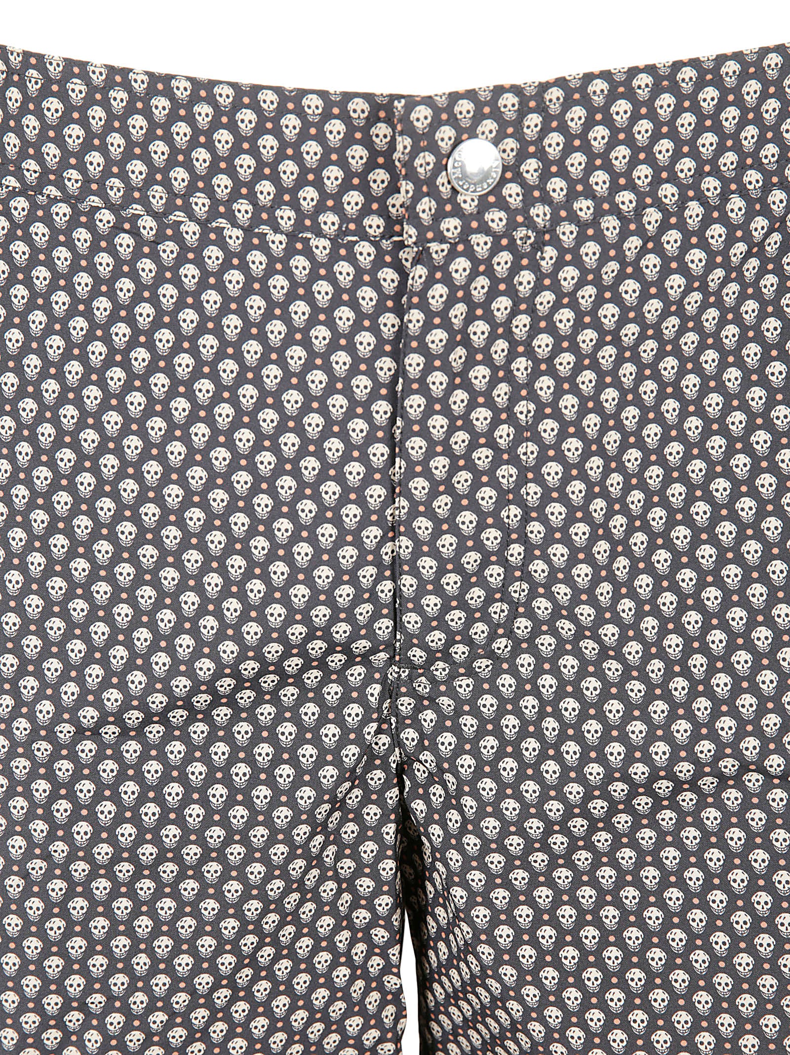 Monochrome Skull Pattern Shorts