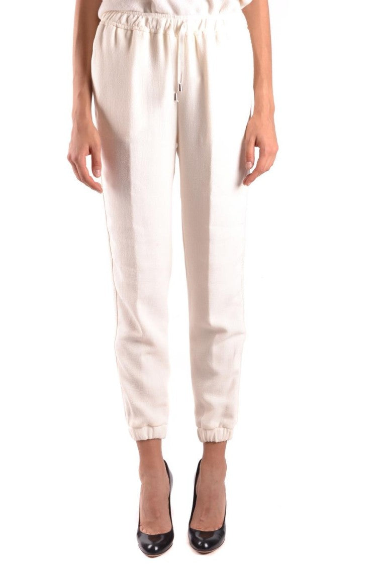 Relaxed Fit Trousers With Elastic Waistband