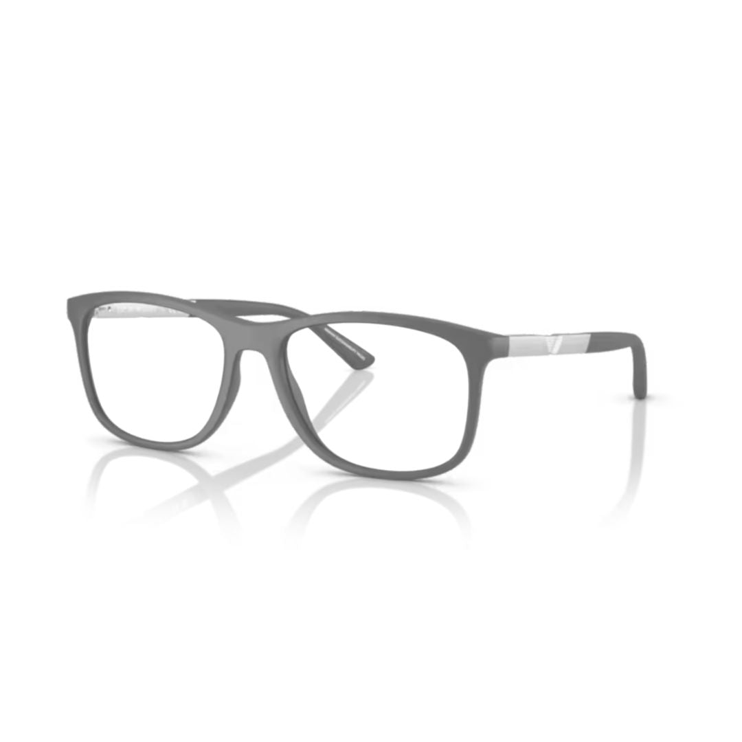 0ea3247 Rectangular Matte Grey Eyeglasses with White Accents