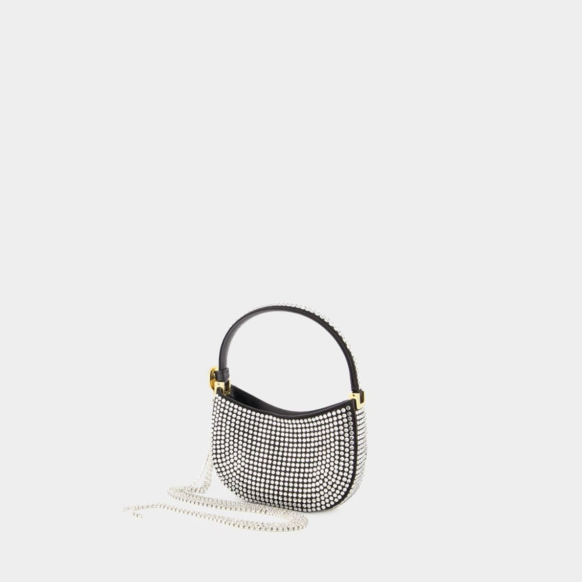 Micro Vesna Hobo Bag - Black - Strass